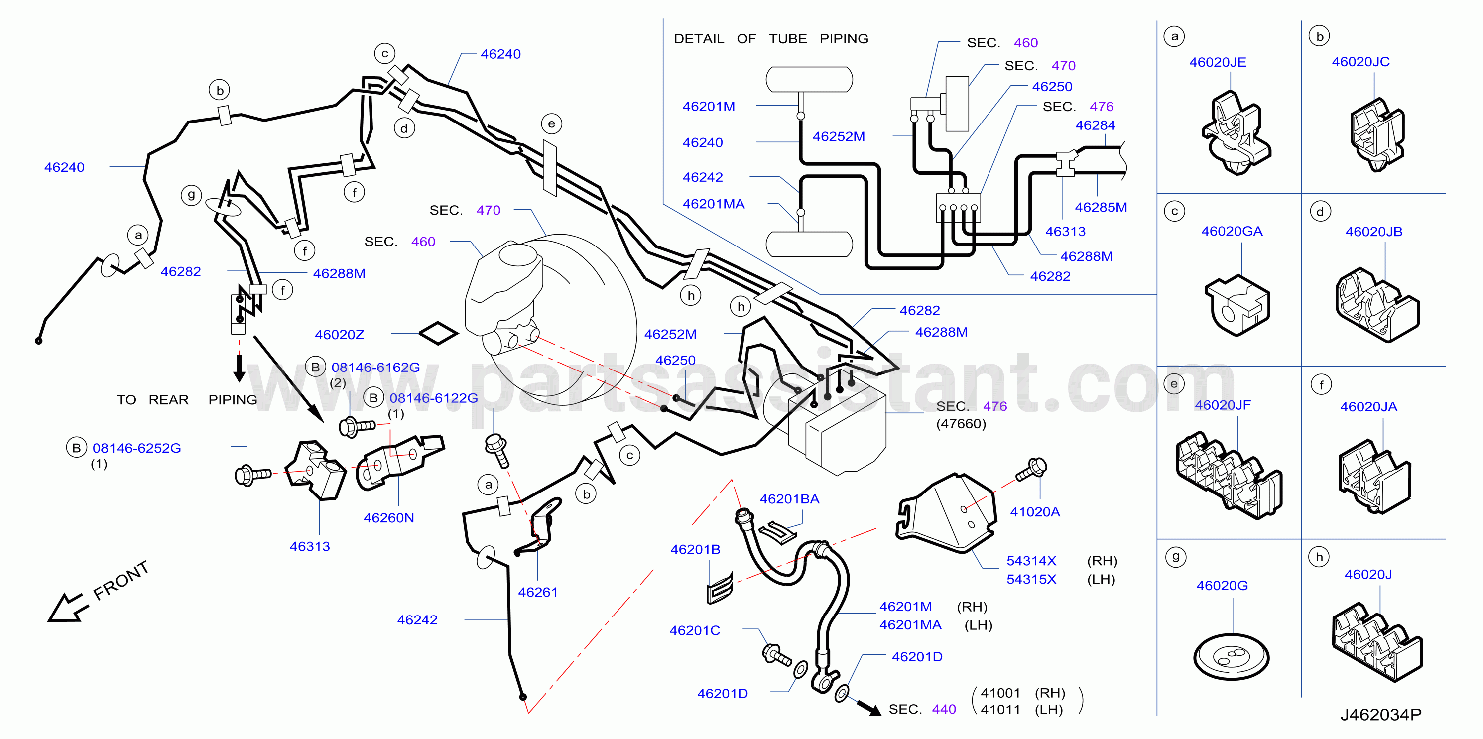 Brake Piping Control Front Piping