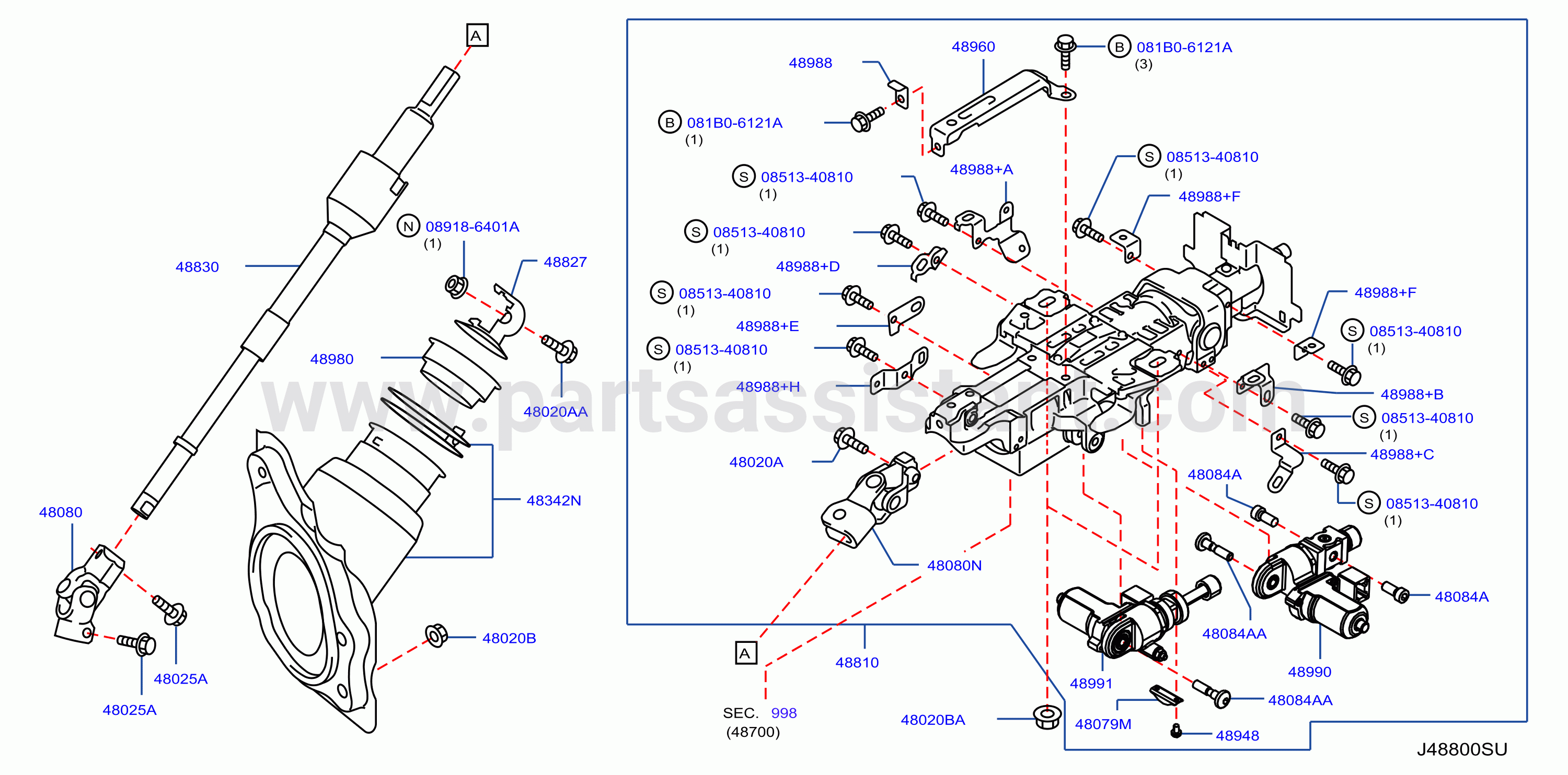 Steering Column W / Lock Strg