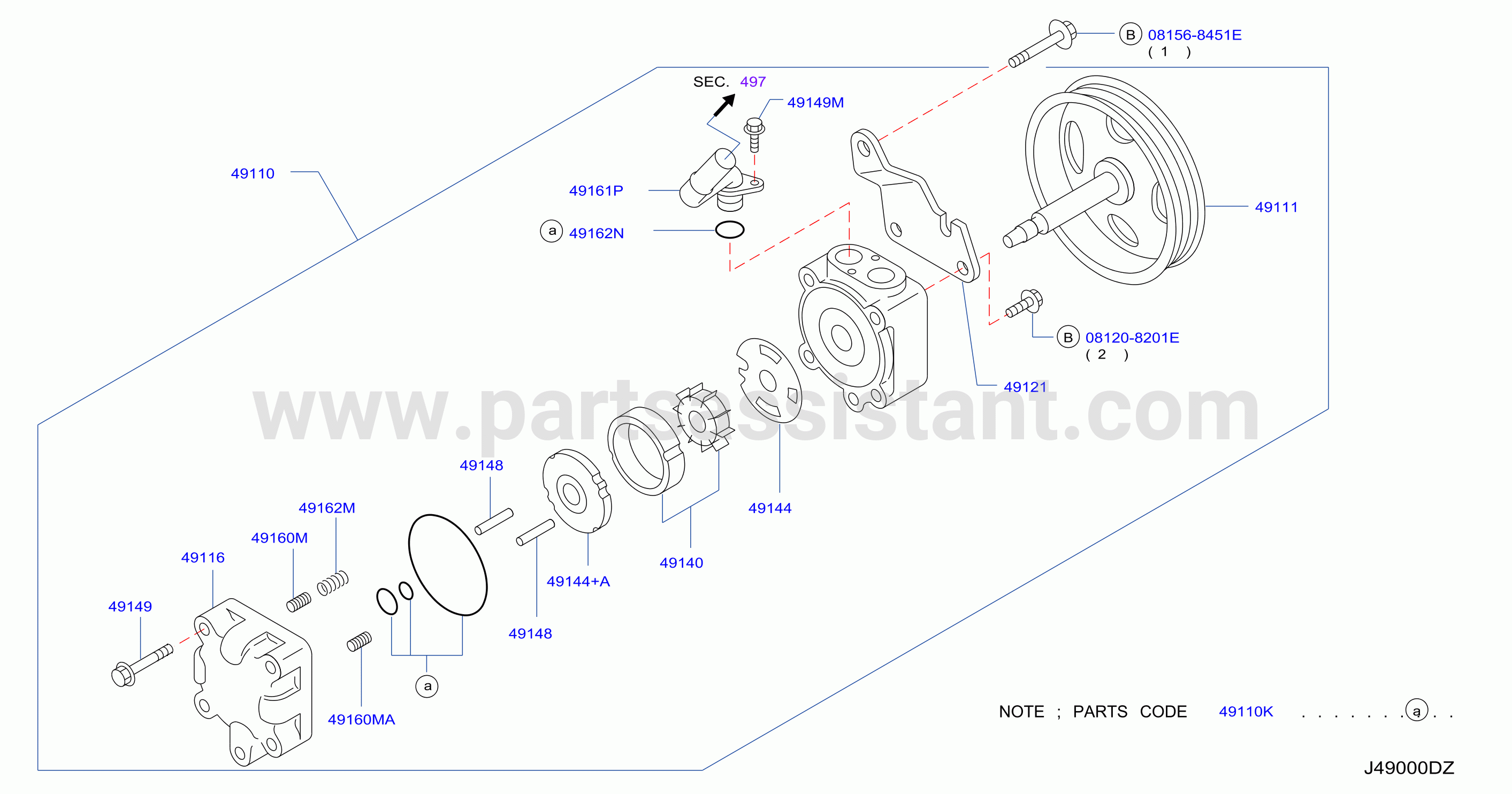 Power Steering Pump Vq35De Vq35Hr