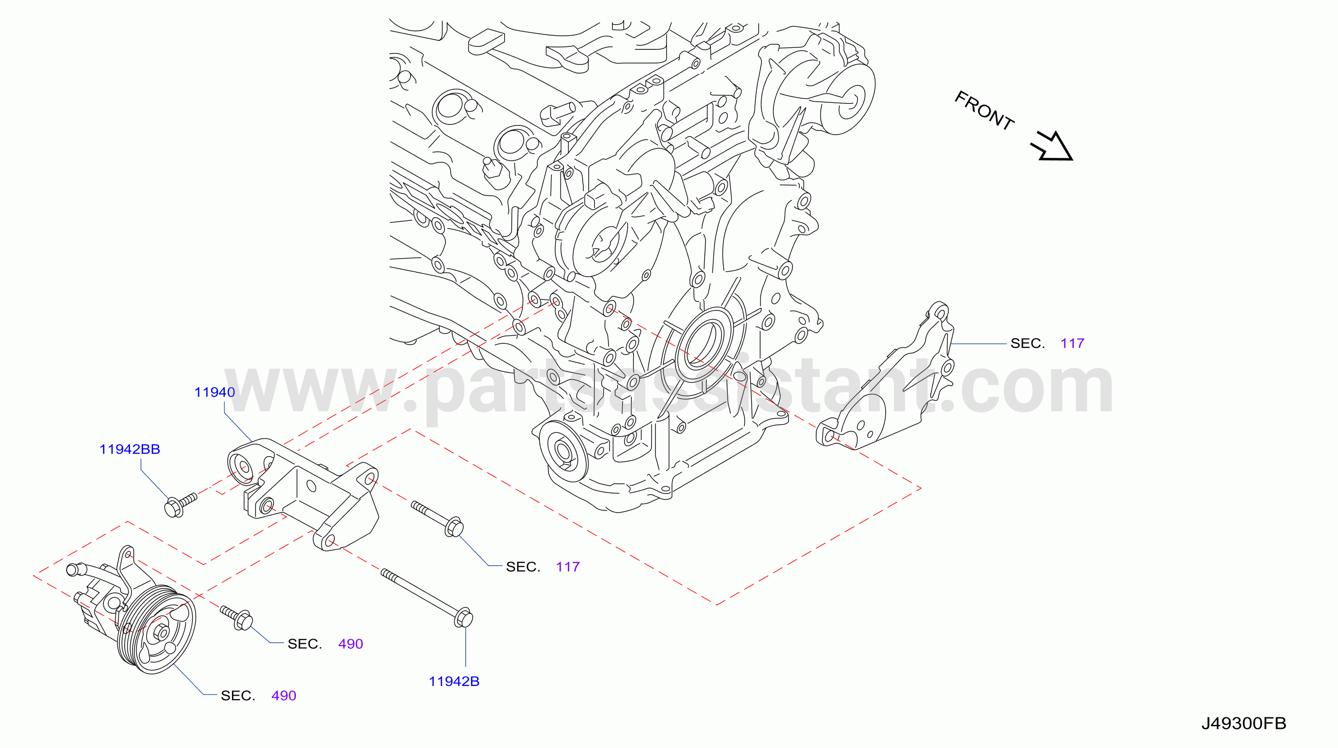 Power Steering Pump Mounting
