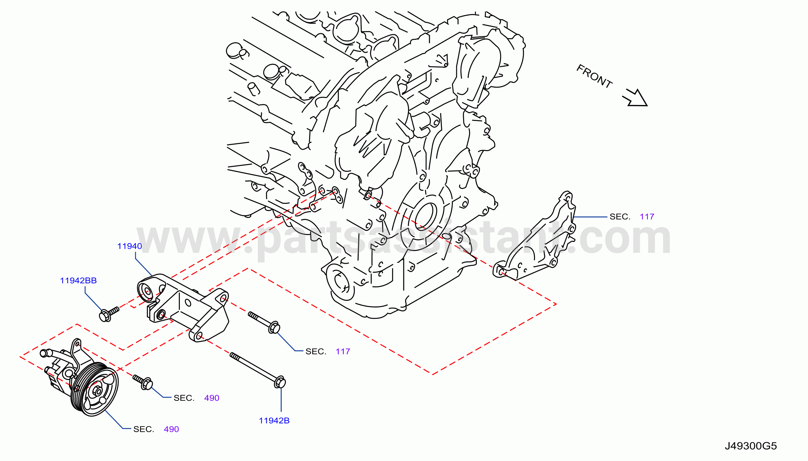 Power Steering Pump Mounting
