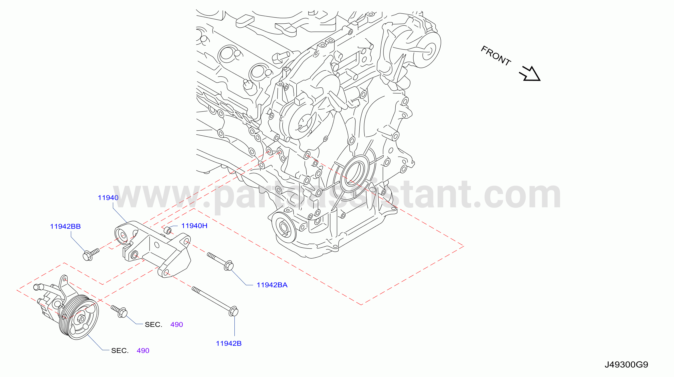 Power Steering Pump Mounting