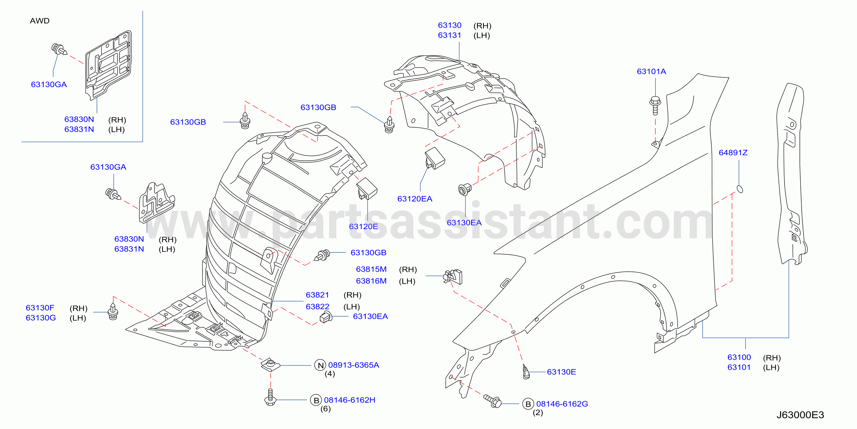 Front Fender Fitting Kra Twn