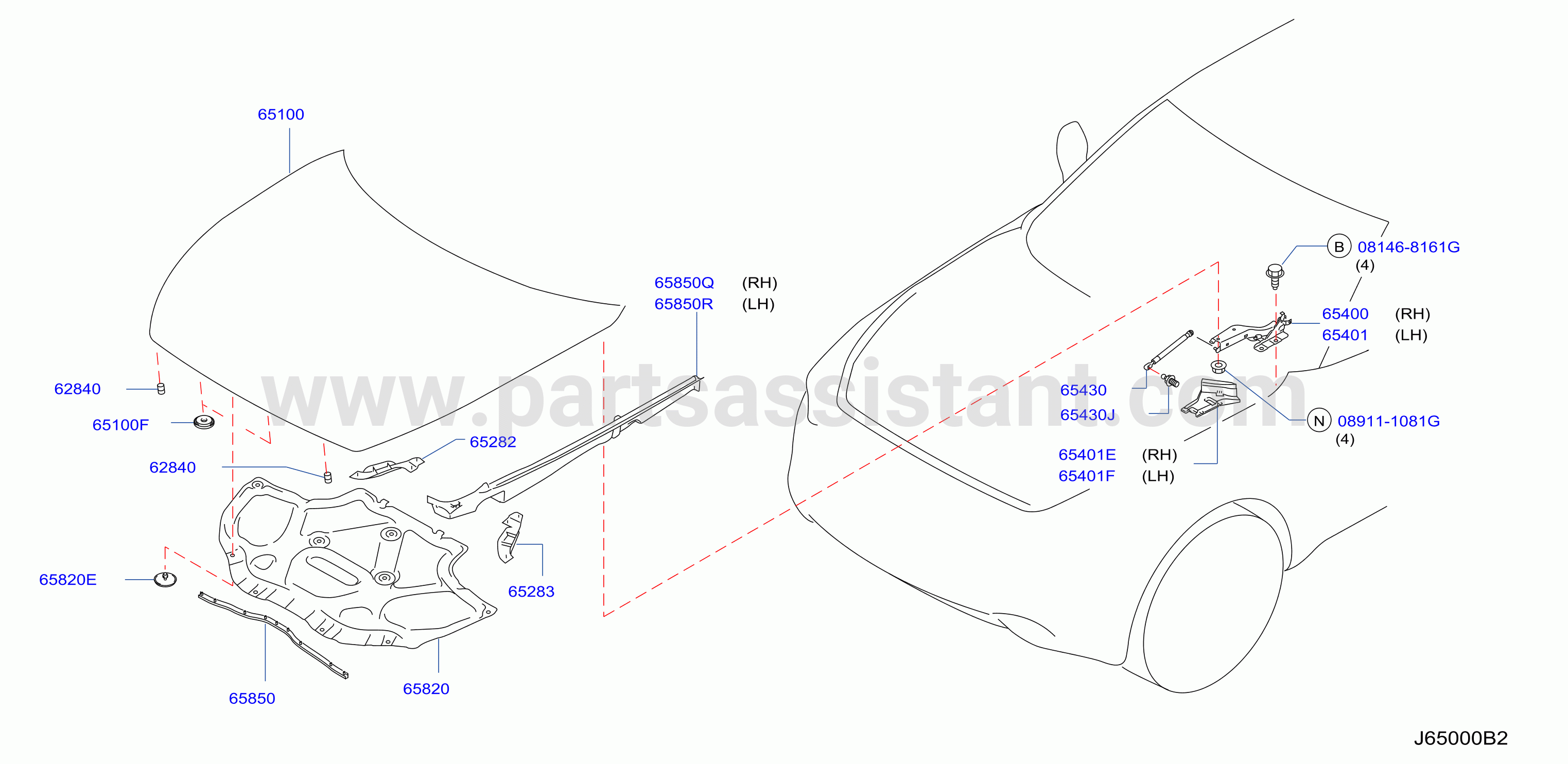 Hood Panel Hinge Fitting