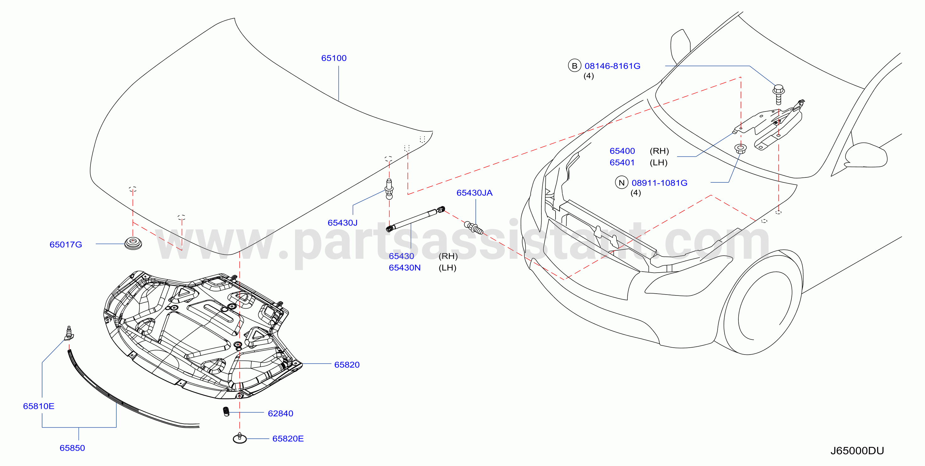 Hood Panel Hinge Fitting