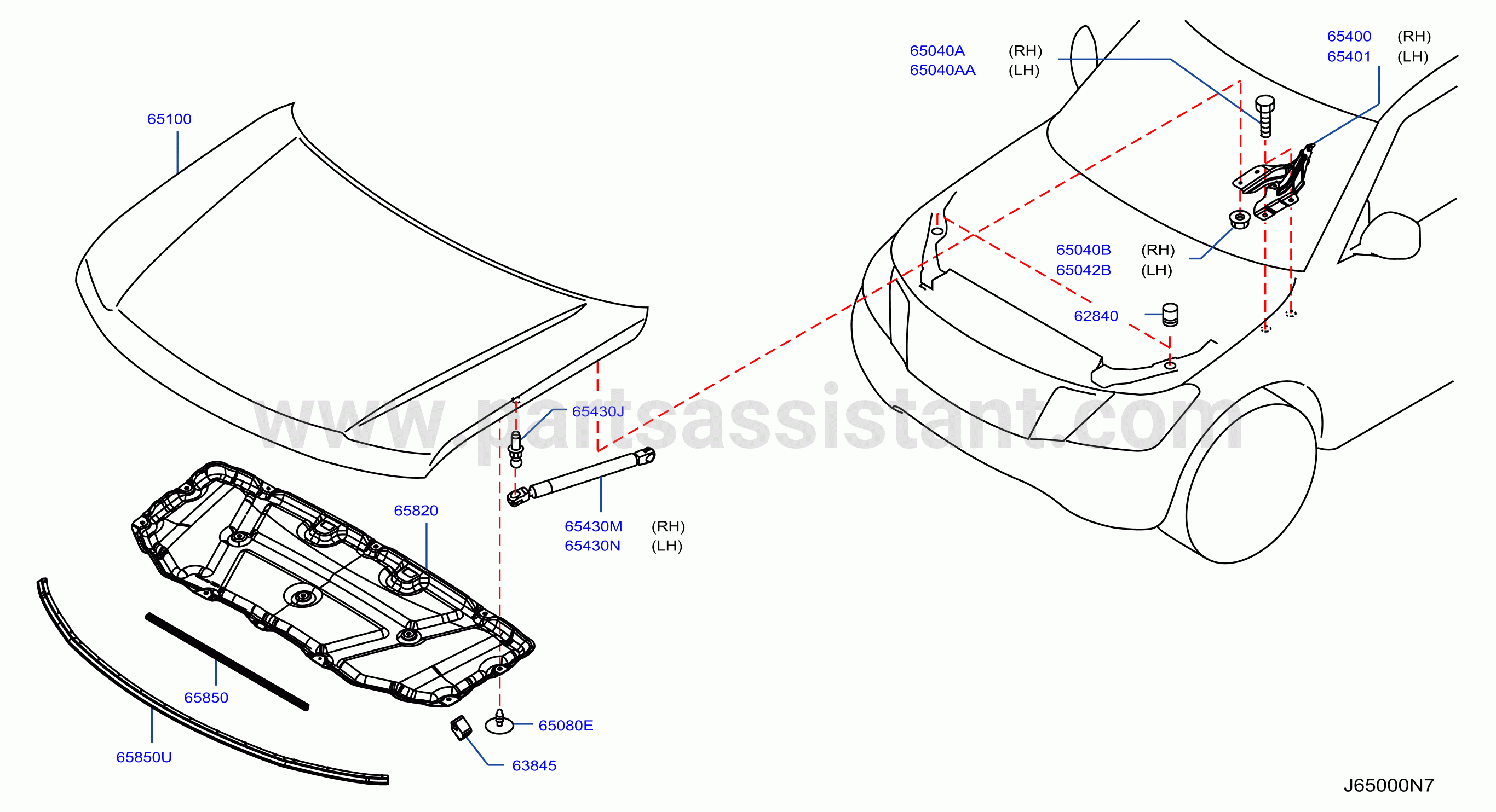 Hood Panel Hinge Fitting