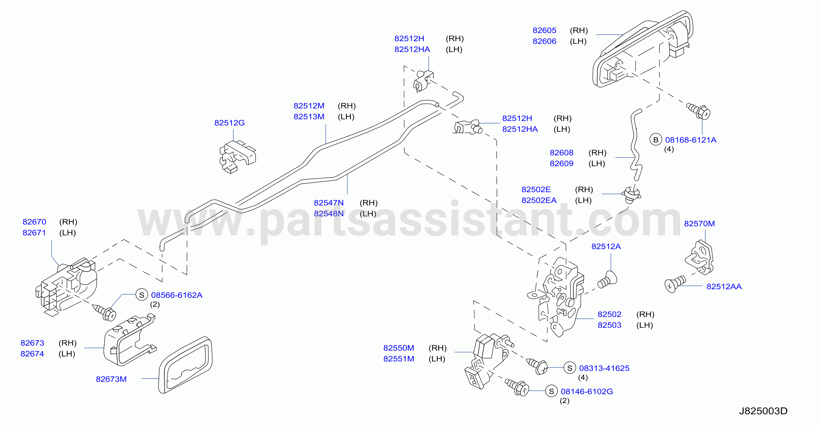 Rear Door Lock Handle