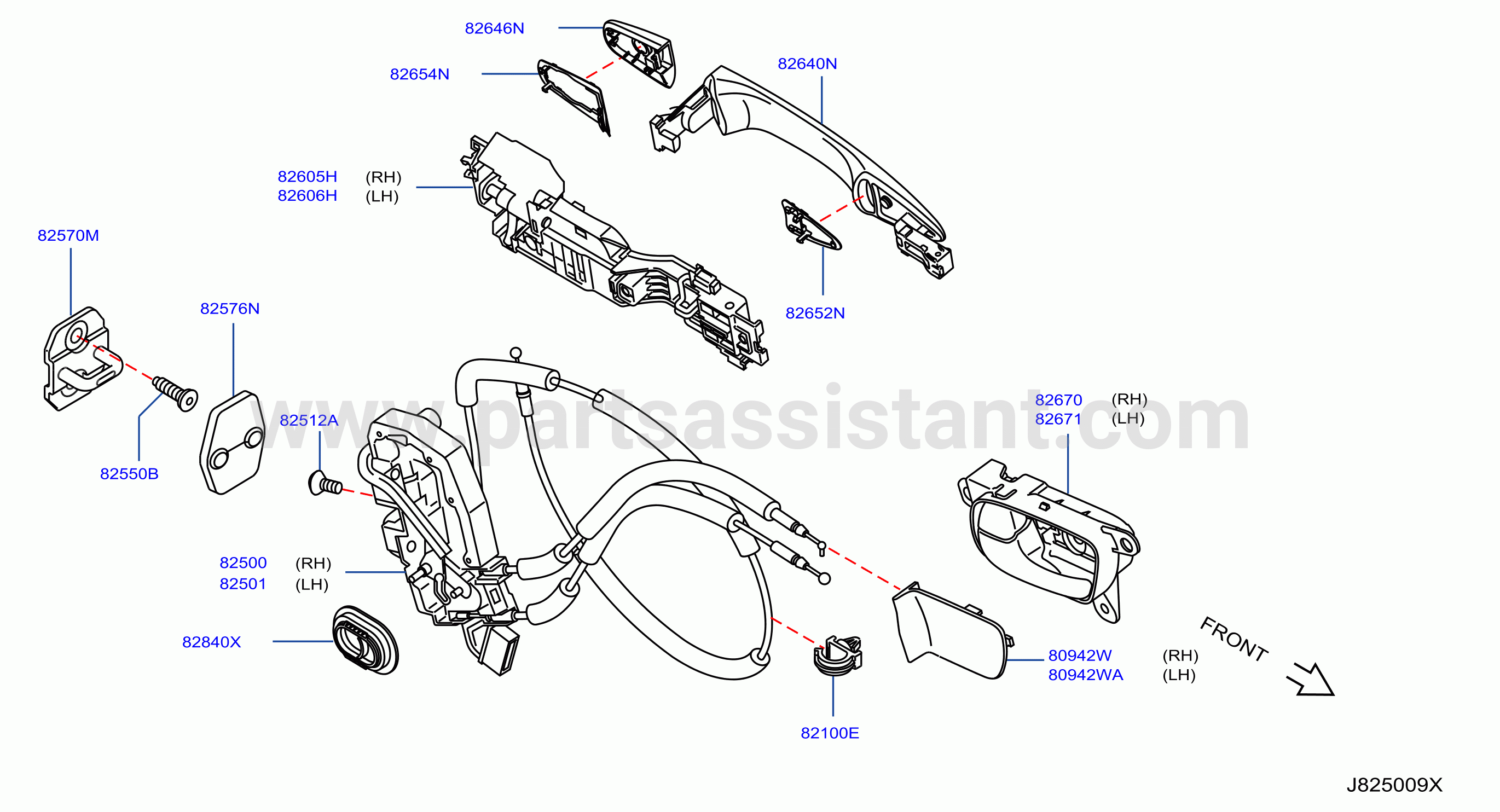 Rear Door Lock Handle