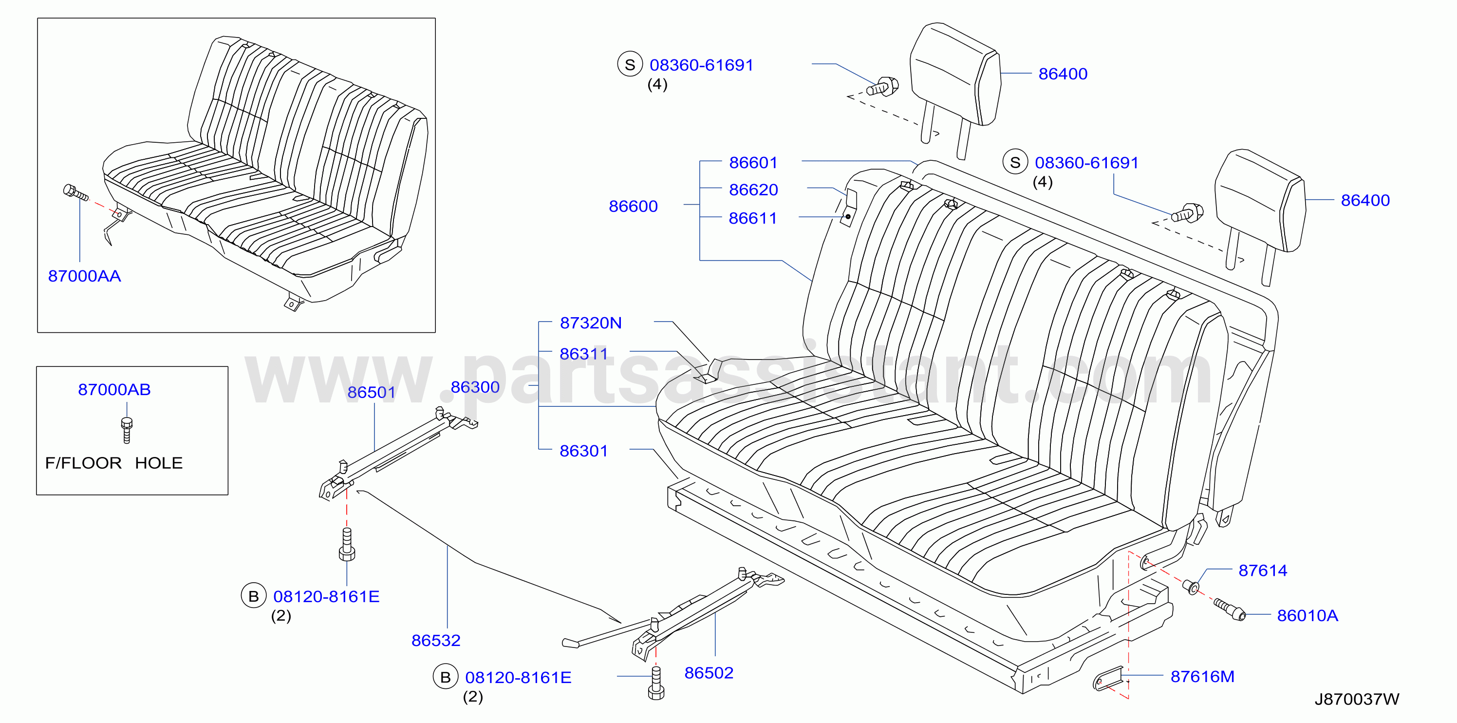 Front Seat Bench Seat