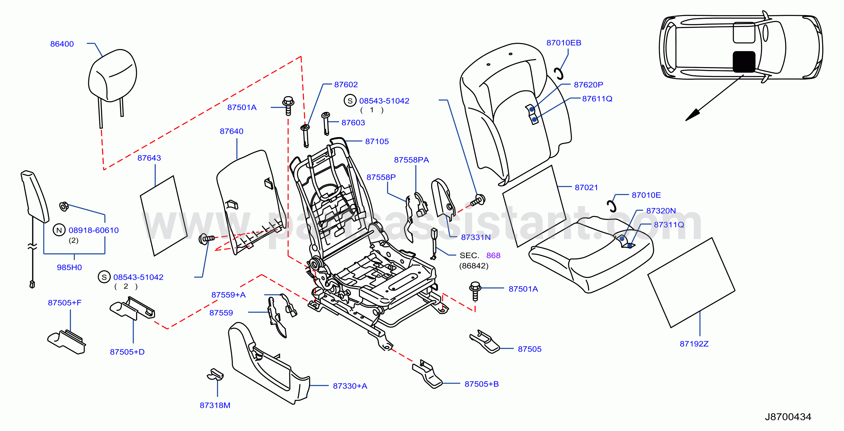 Front Seat Rh Manual Seat