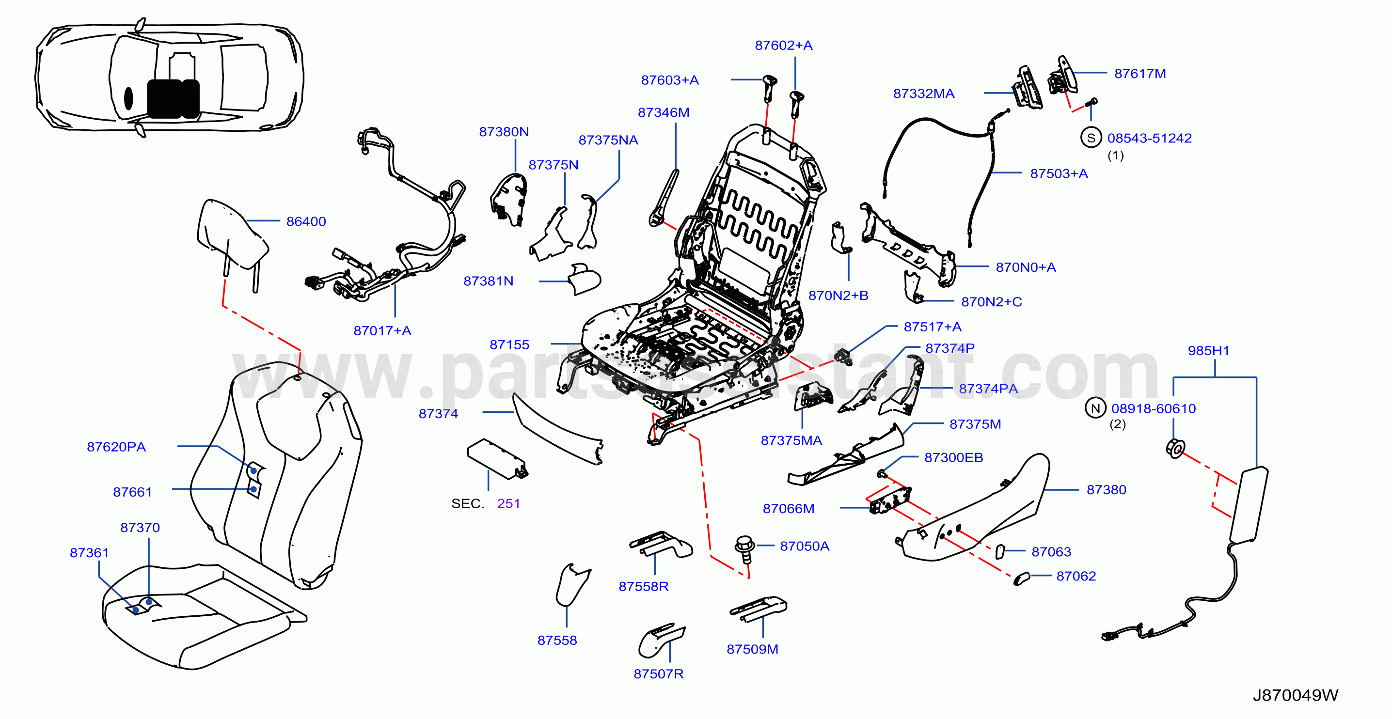 Front Seat Lh Seat For Manual Lumbar