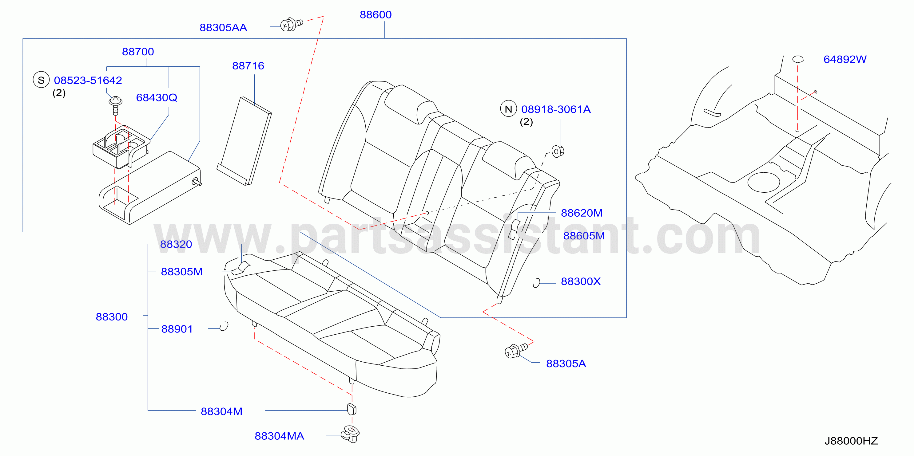 Rear Seat W / Armrest