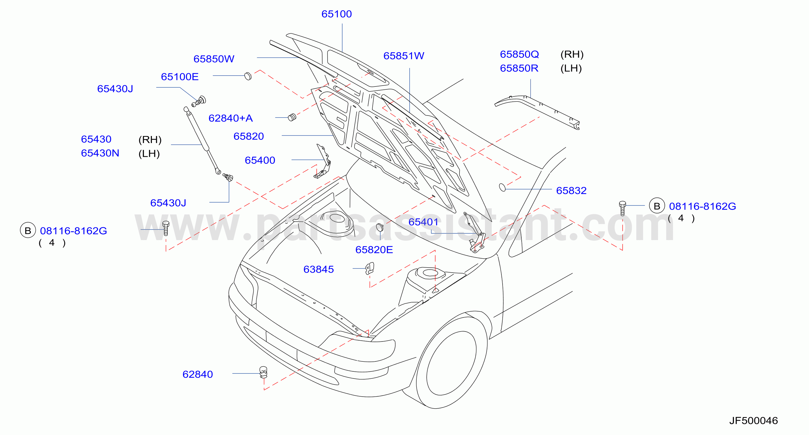 Hood Panel Hinge Fitting