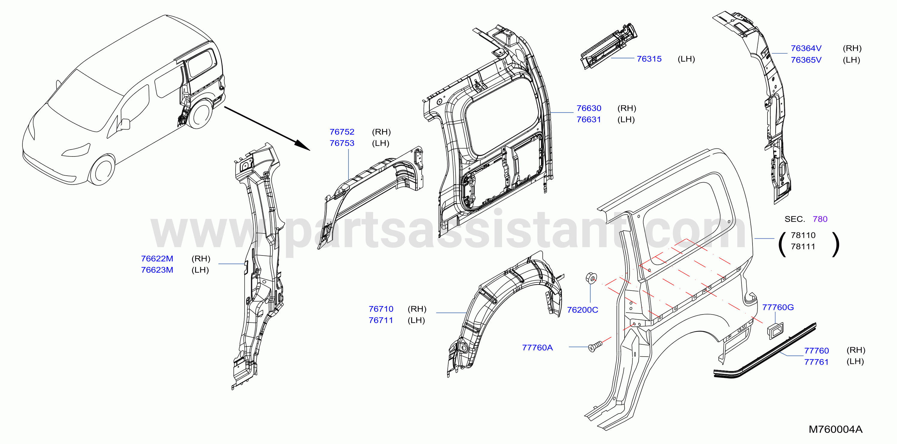 Body Side Panel 5D Rear
