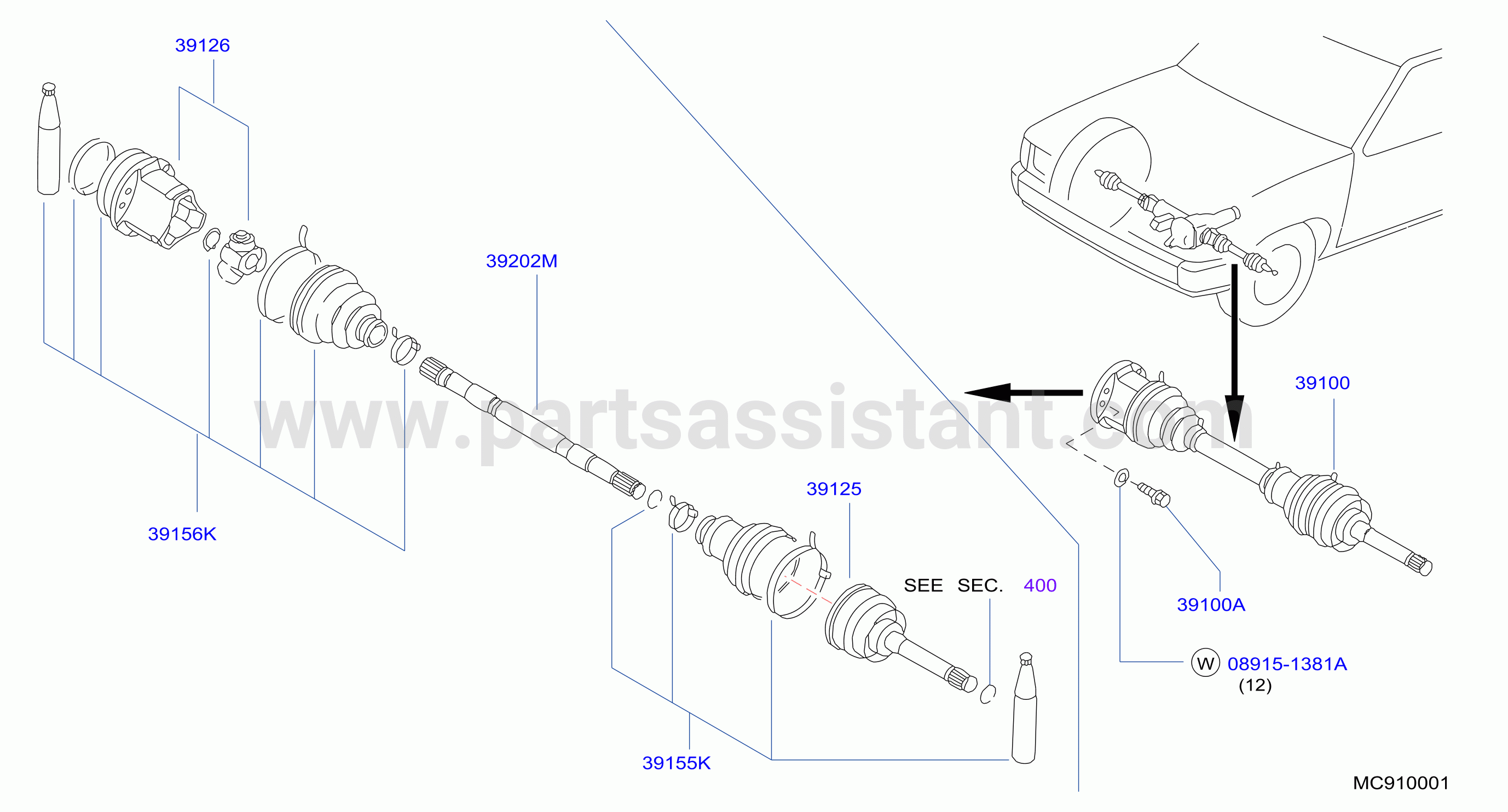 Front Drive Shaft 0796