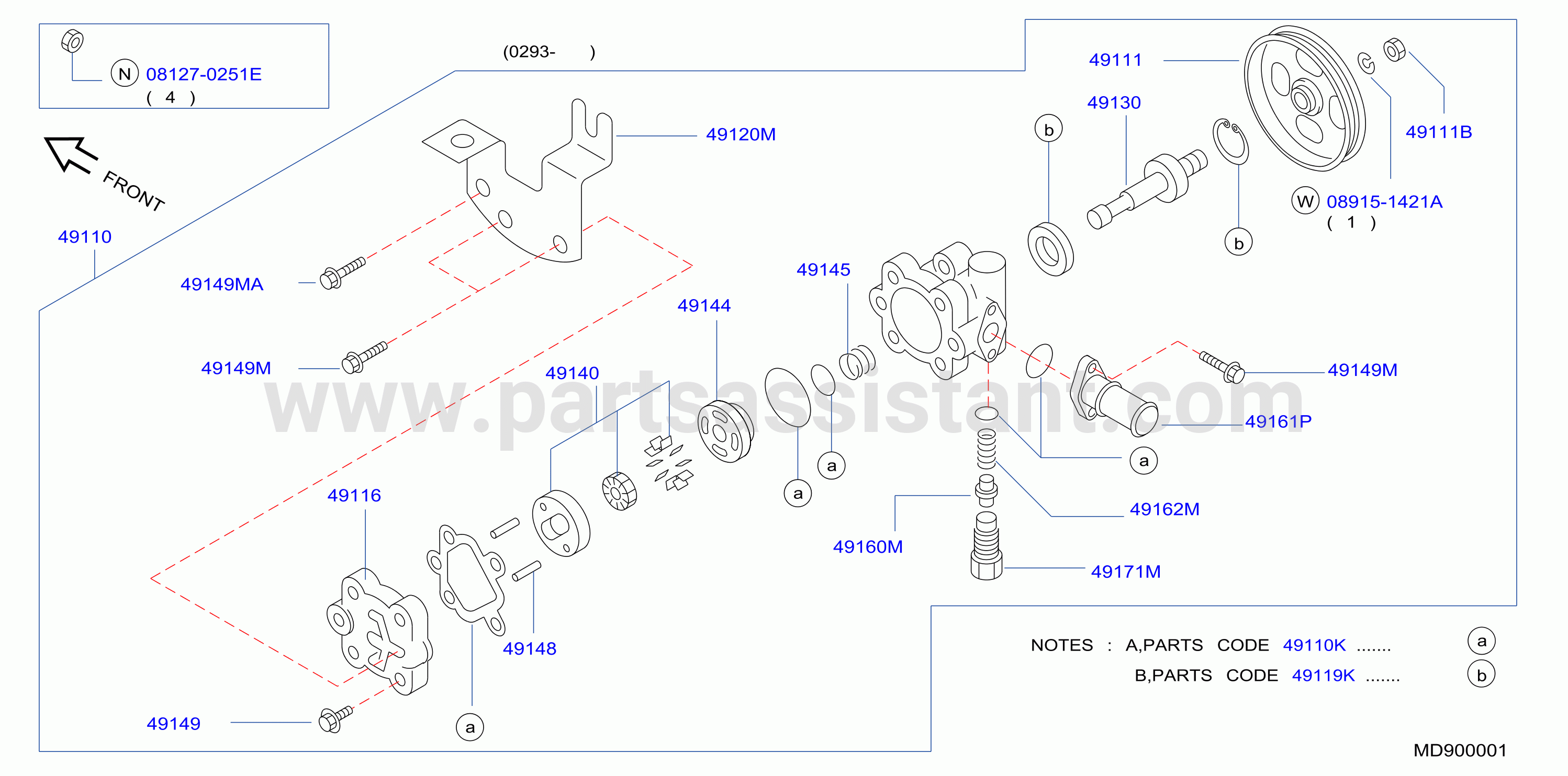 Power Steering Pump 0796 Ka24E
