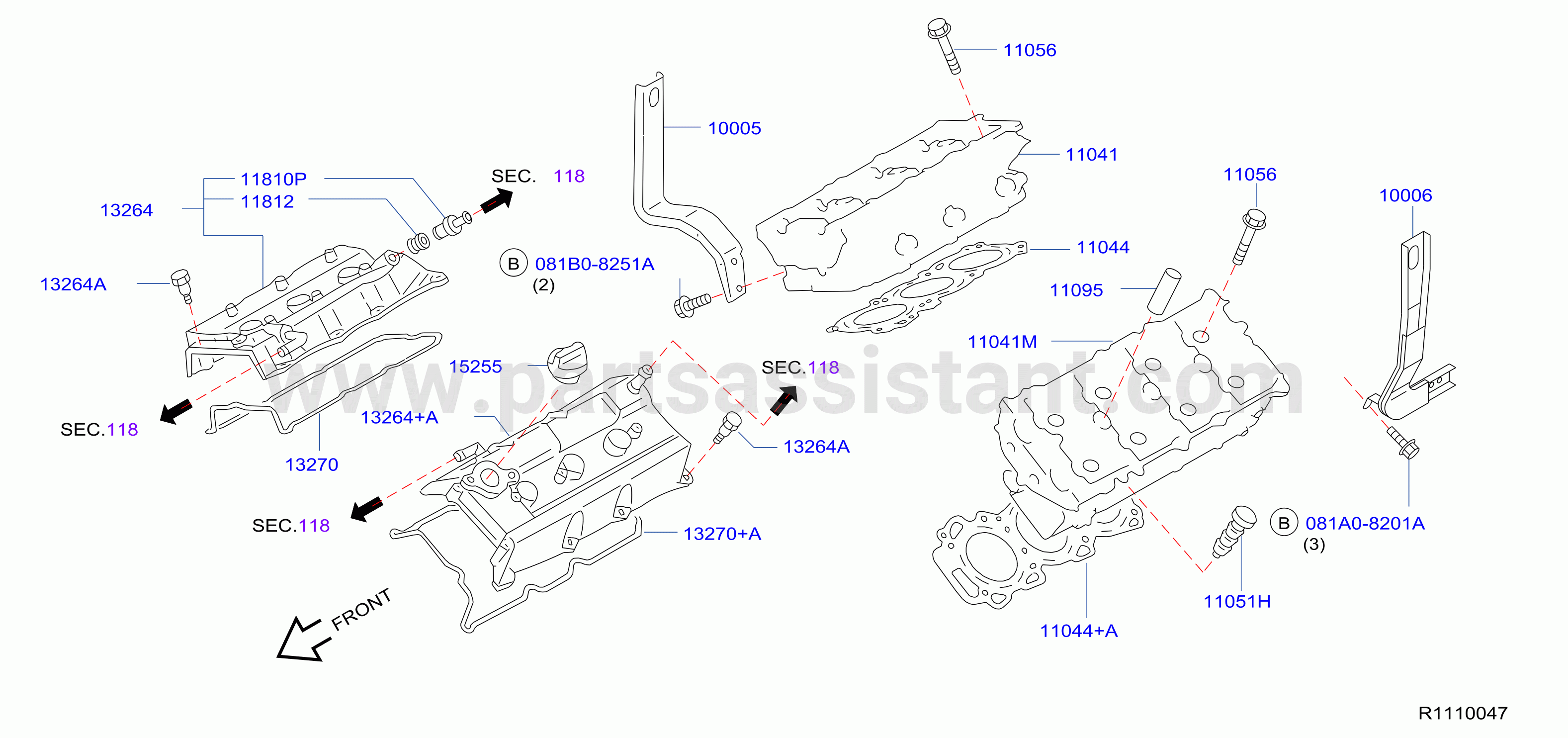 Cylinder Head Rocker Cover Head Assy Components