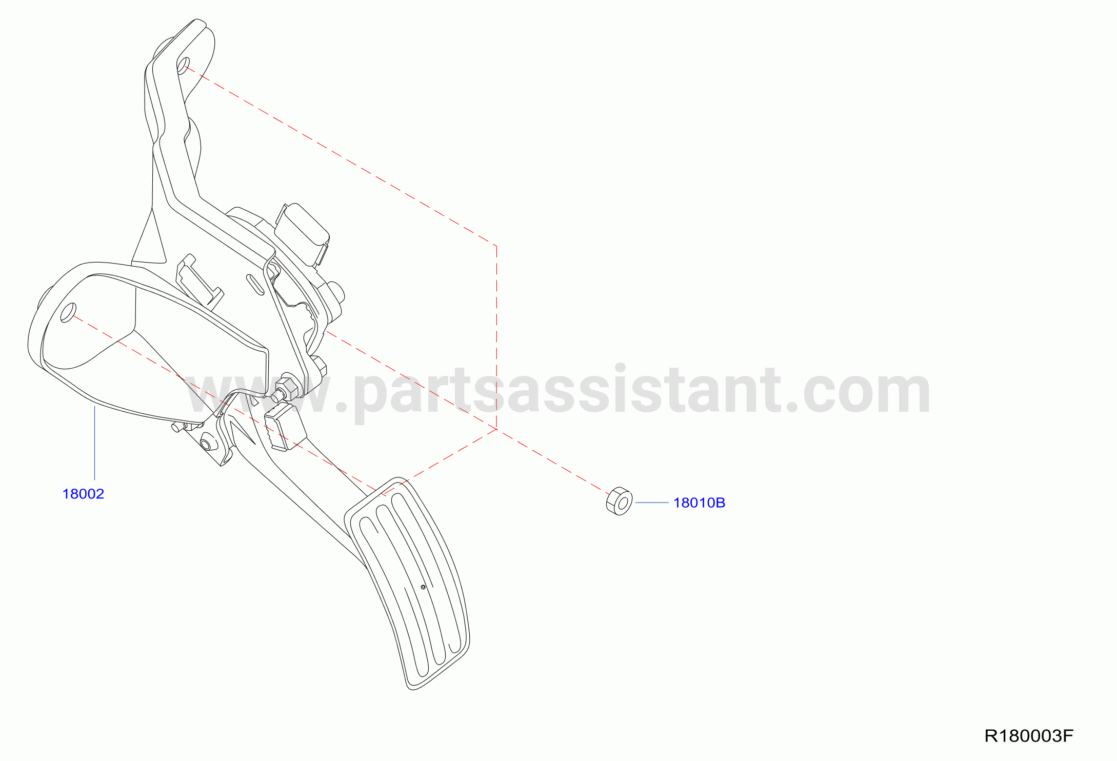 Accelerator Linkage Standard Pedal