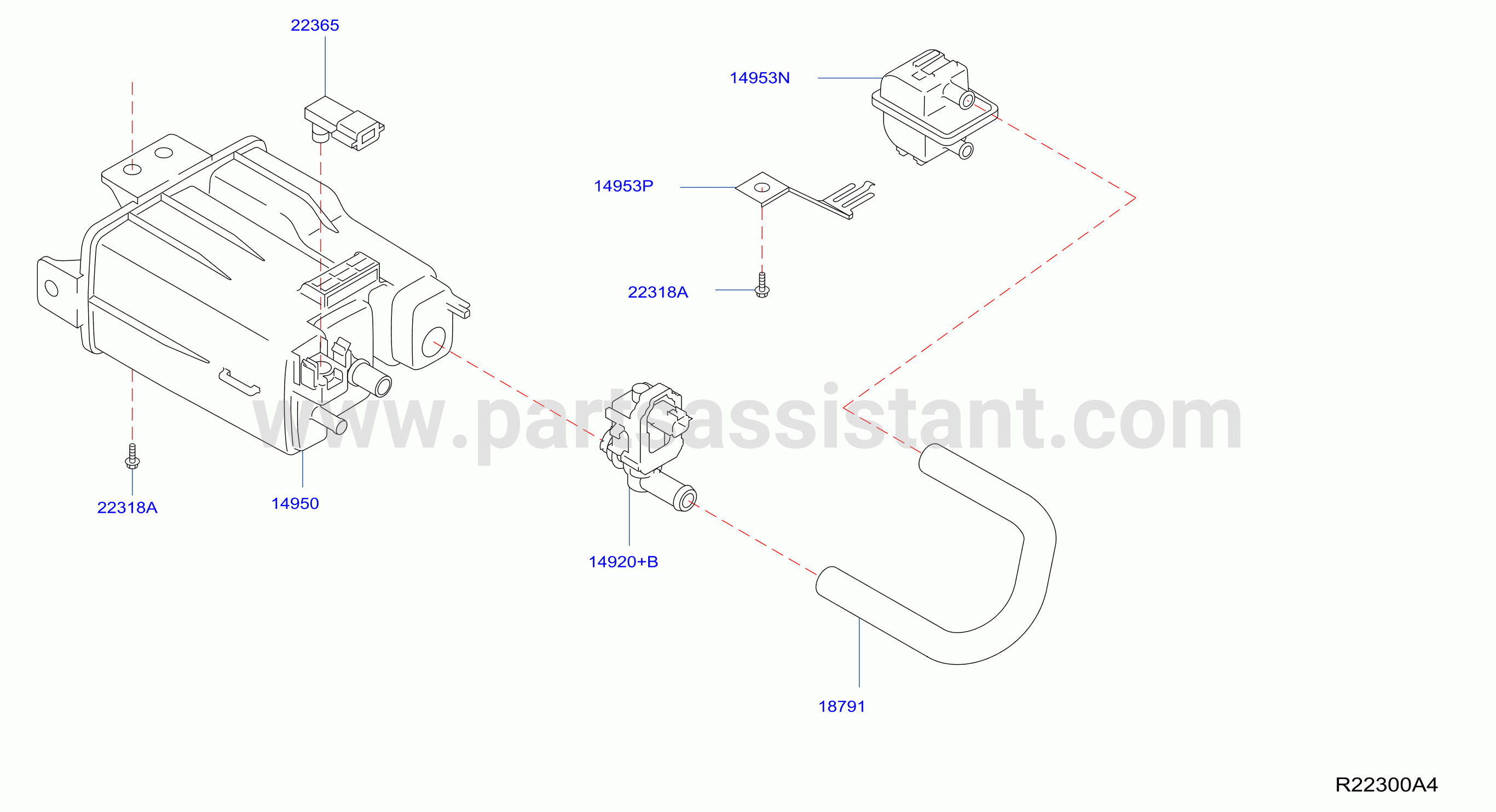 Engine Control Vacuum Piping Canister