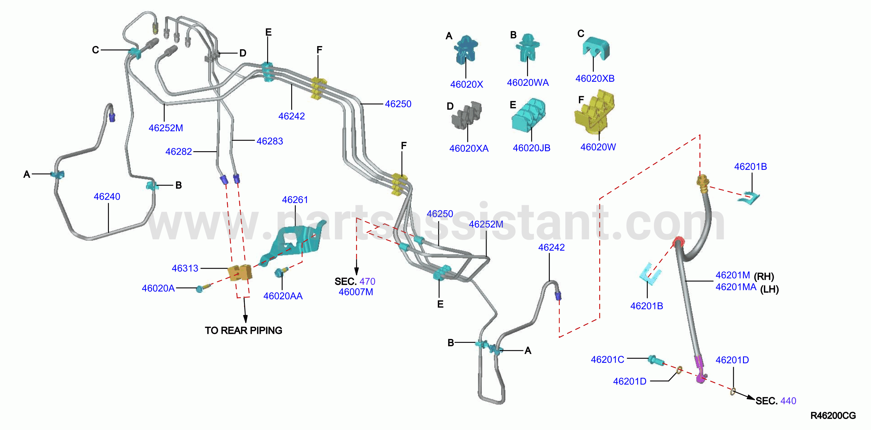 Brake Piping Control Front
