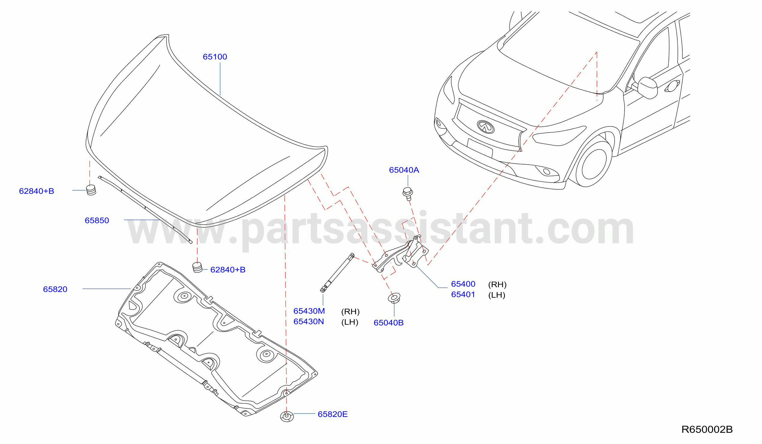 Hood Panel Hinge Fitting