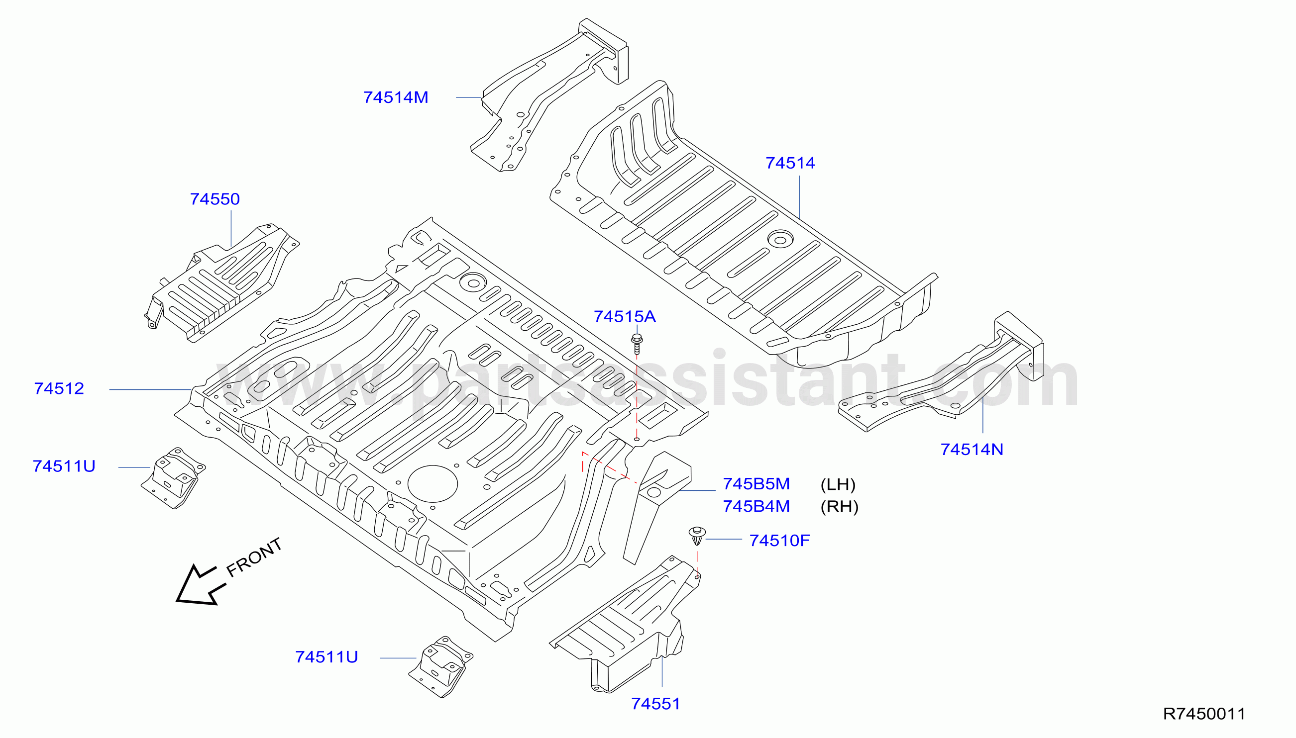 Floor Panel Rear Floor Panel