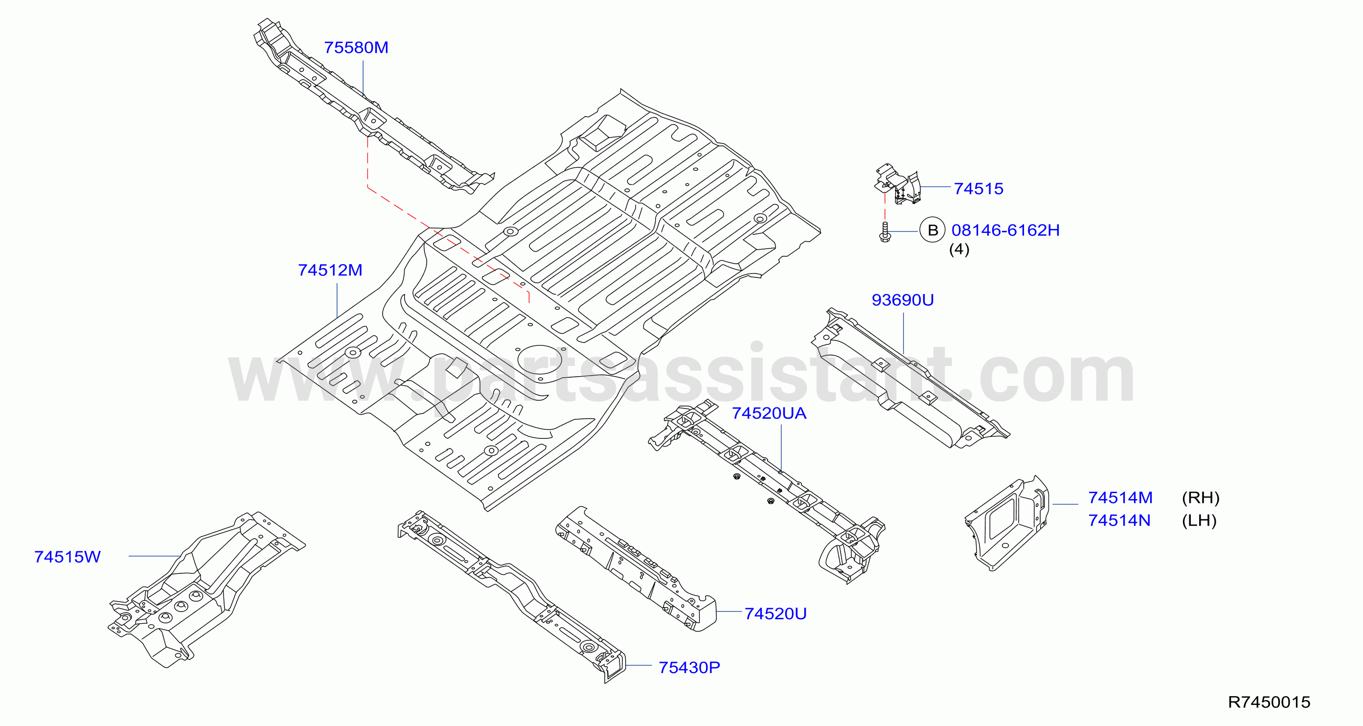 Floor Panel Rear Floor Panel