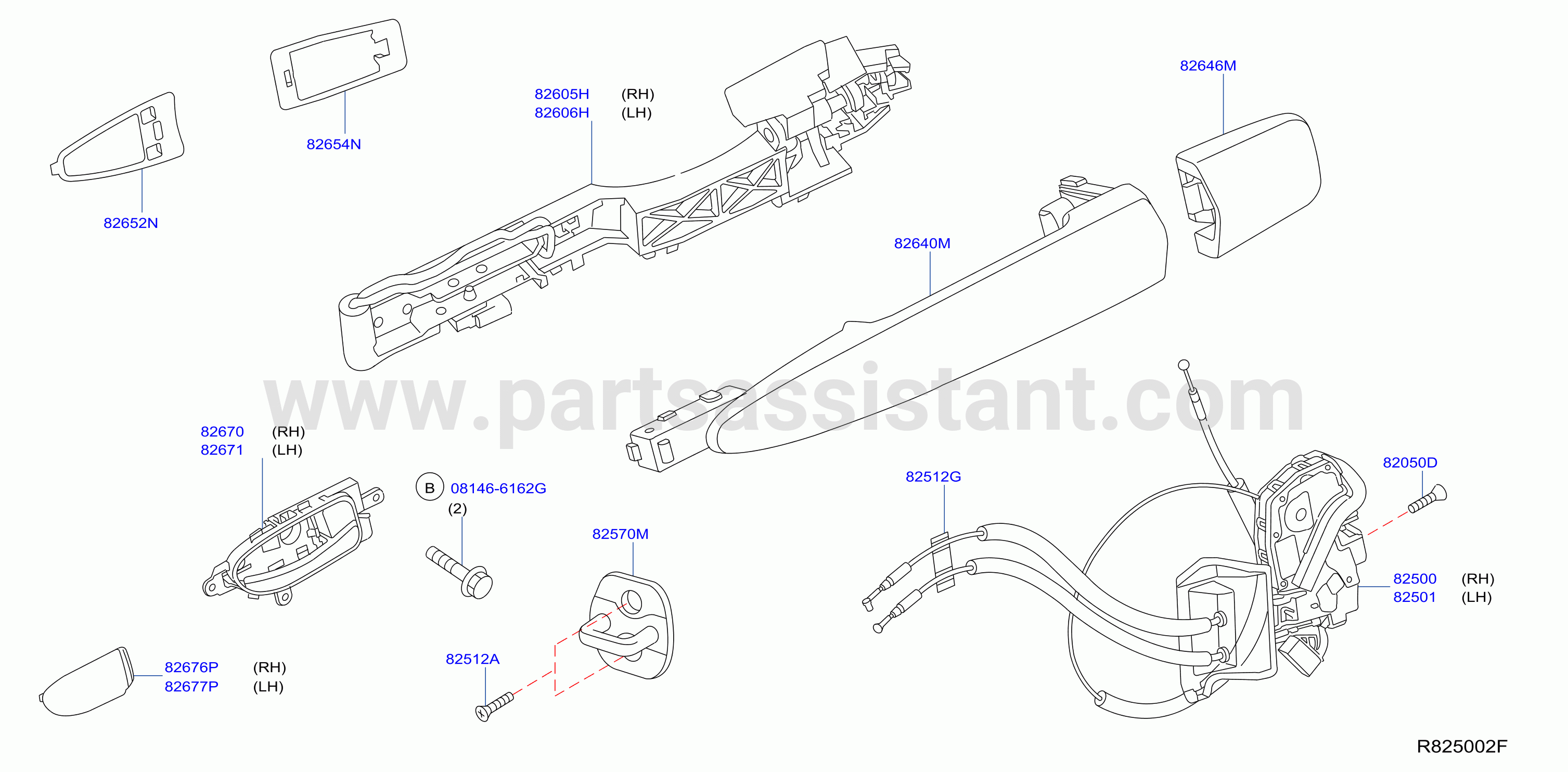 Rear Door Lock Handle