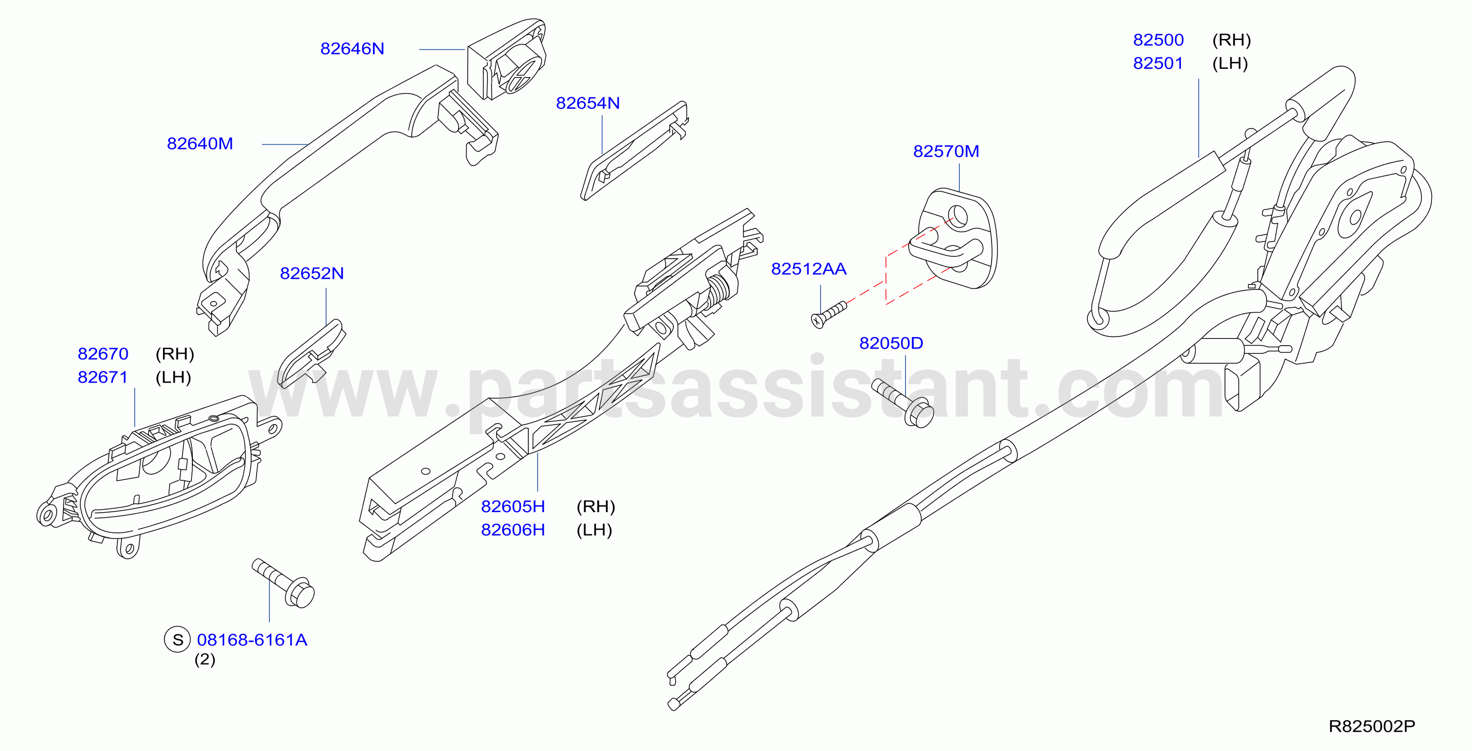 Rear Door Lock Handle