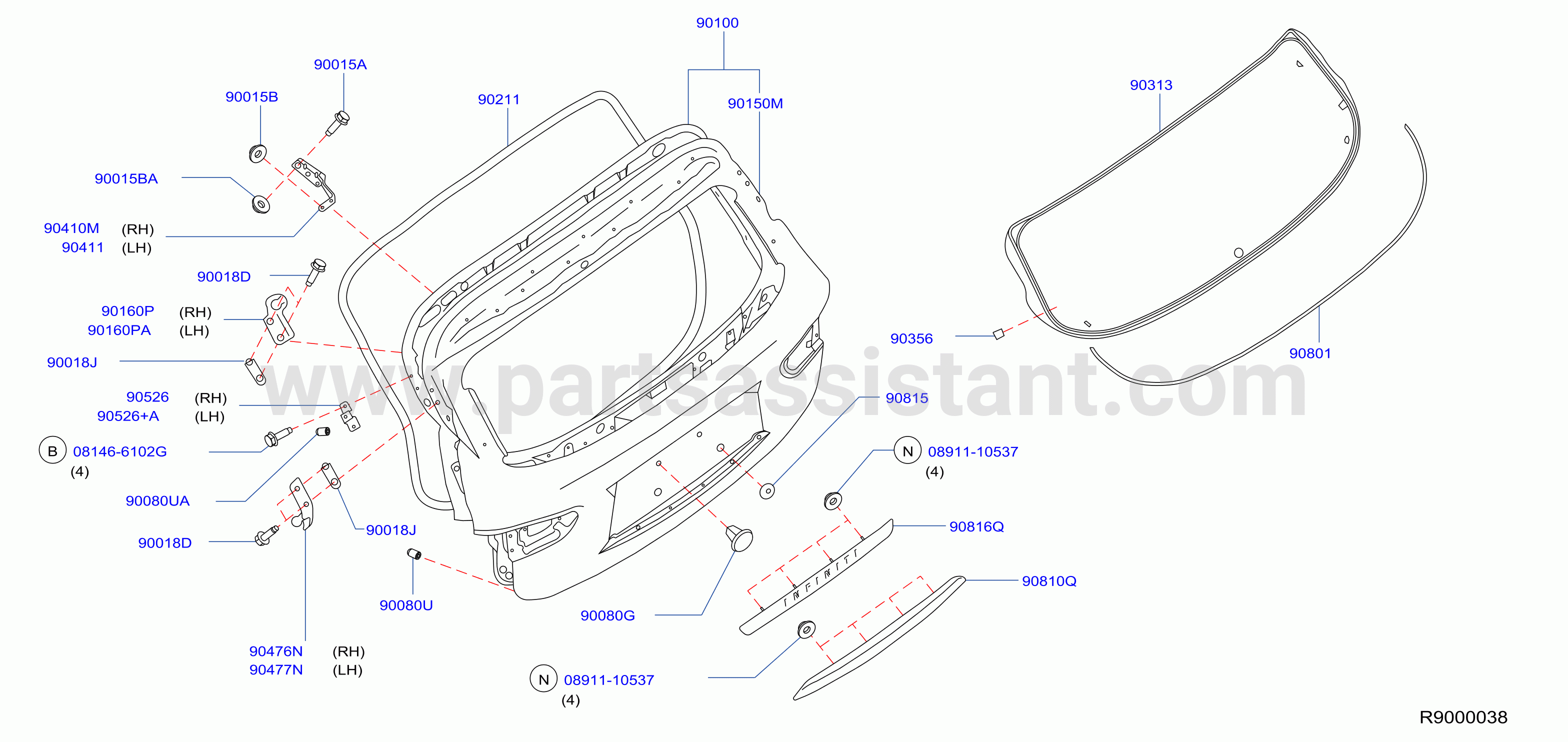 Back Door Panel Fitting Prc Kor