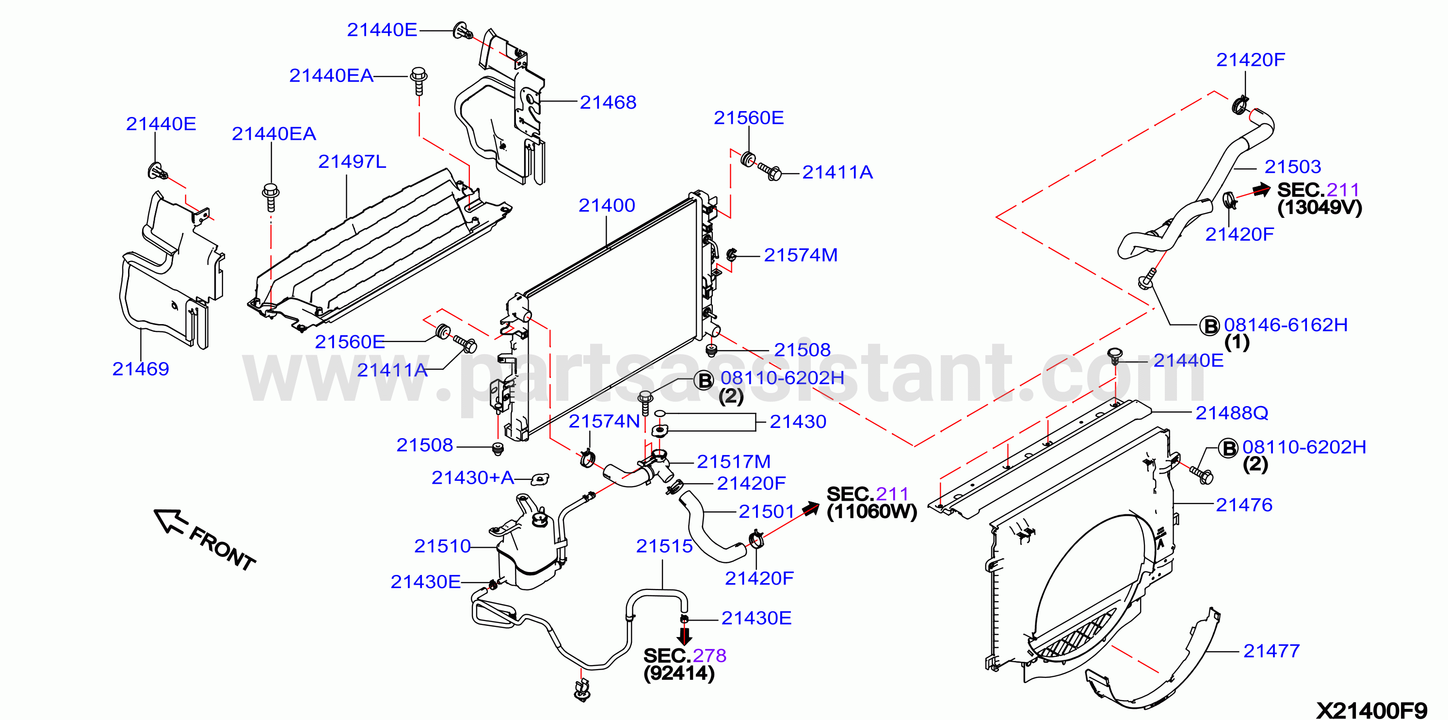 Radiator Shroud Inverter Cooling Fitting Parts