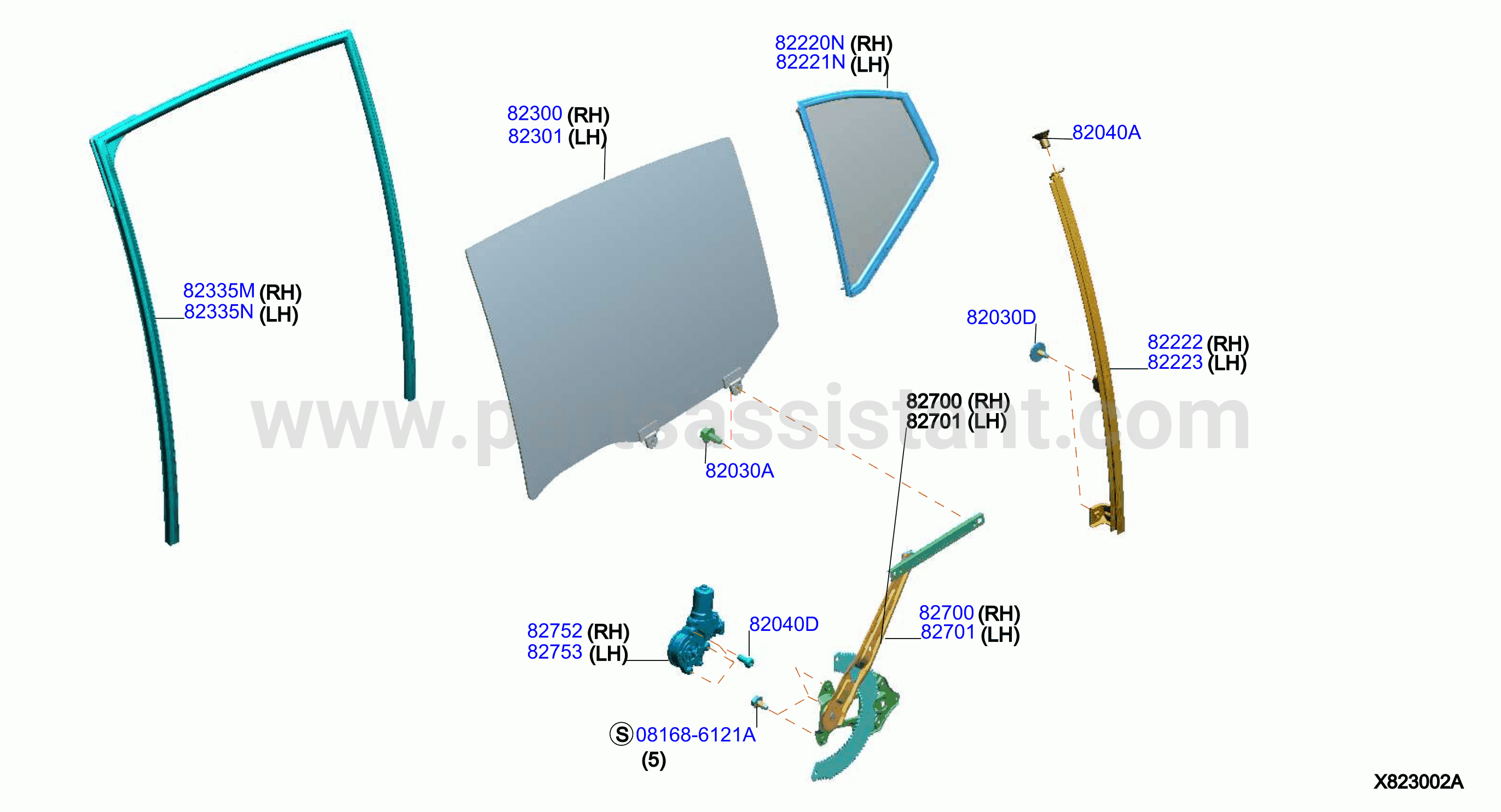 Rear Door Window Regulator