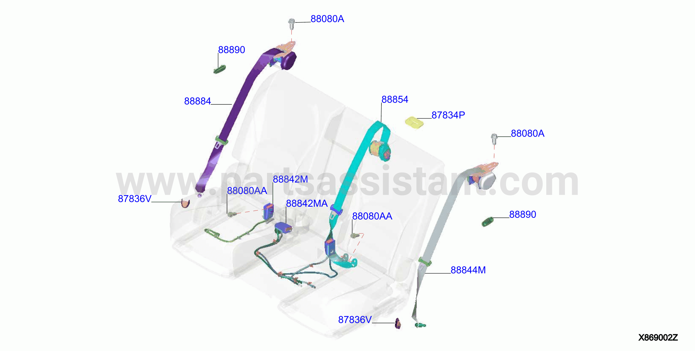 Rear Seat Belt
