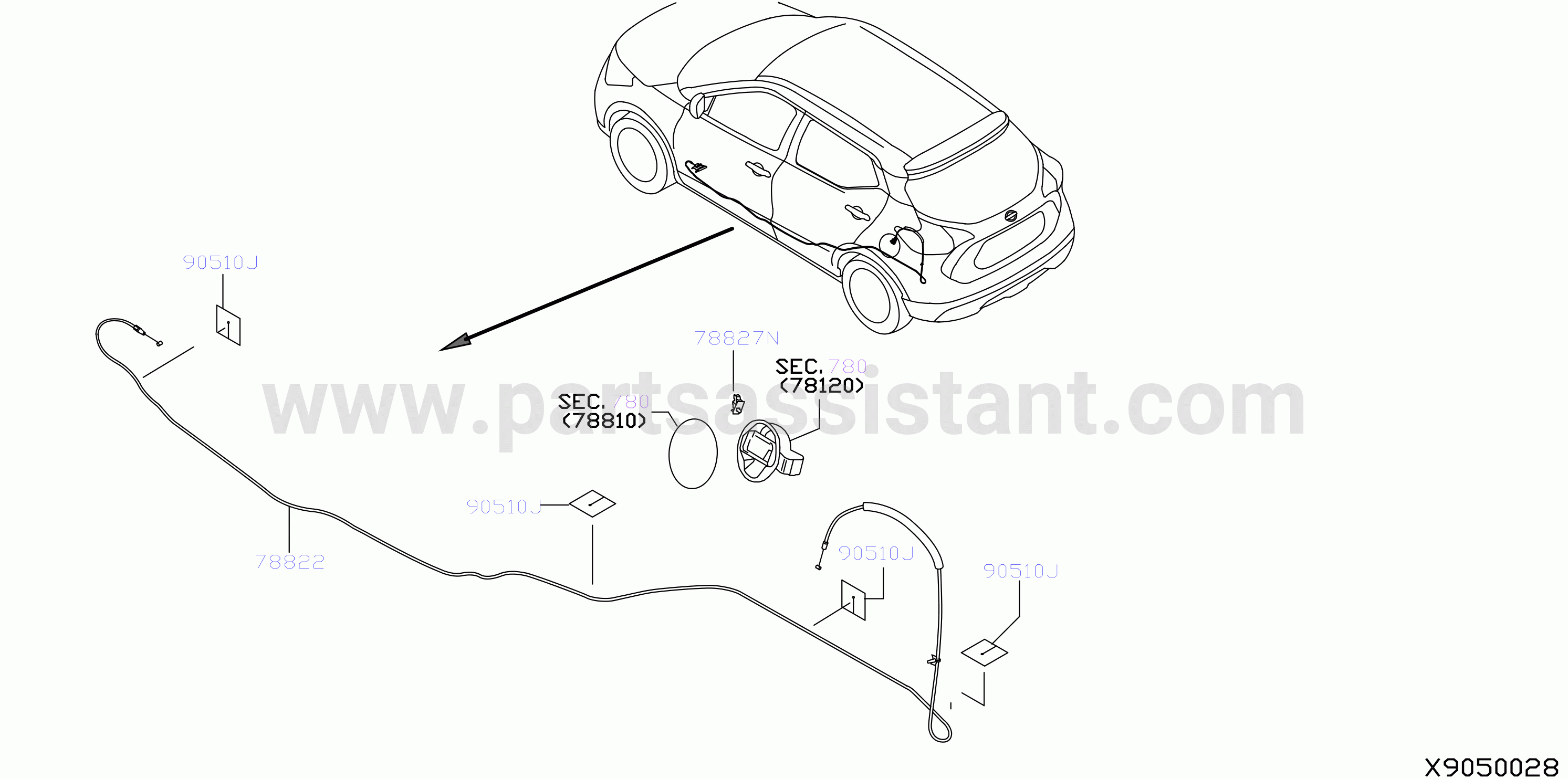 Back Door Lock Handle Lock Fuel Filler
