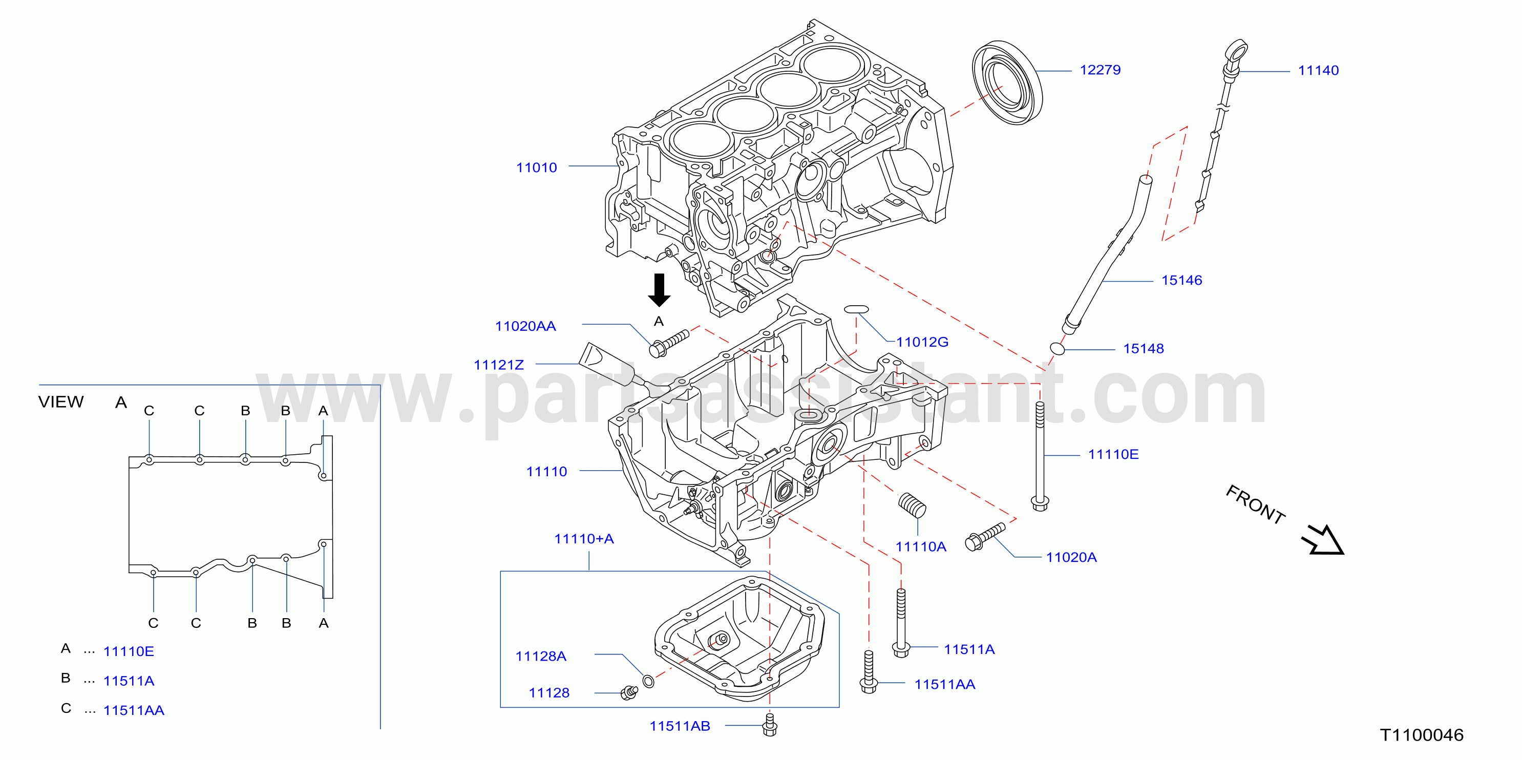 Cylinder Block Oil Pan Assembly