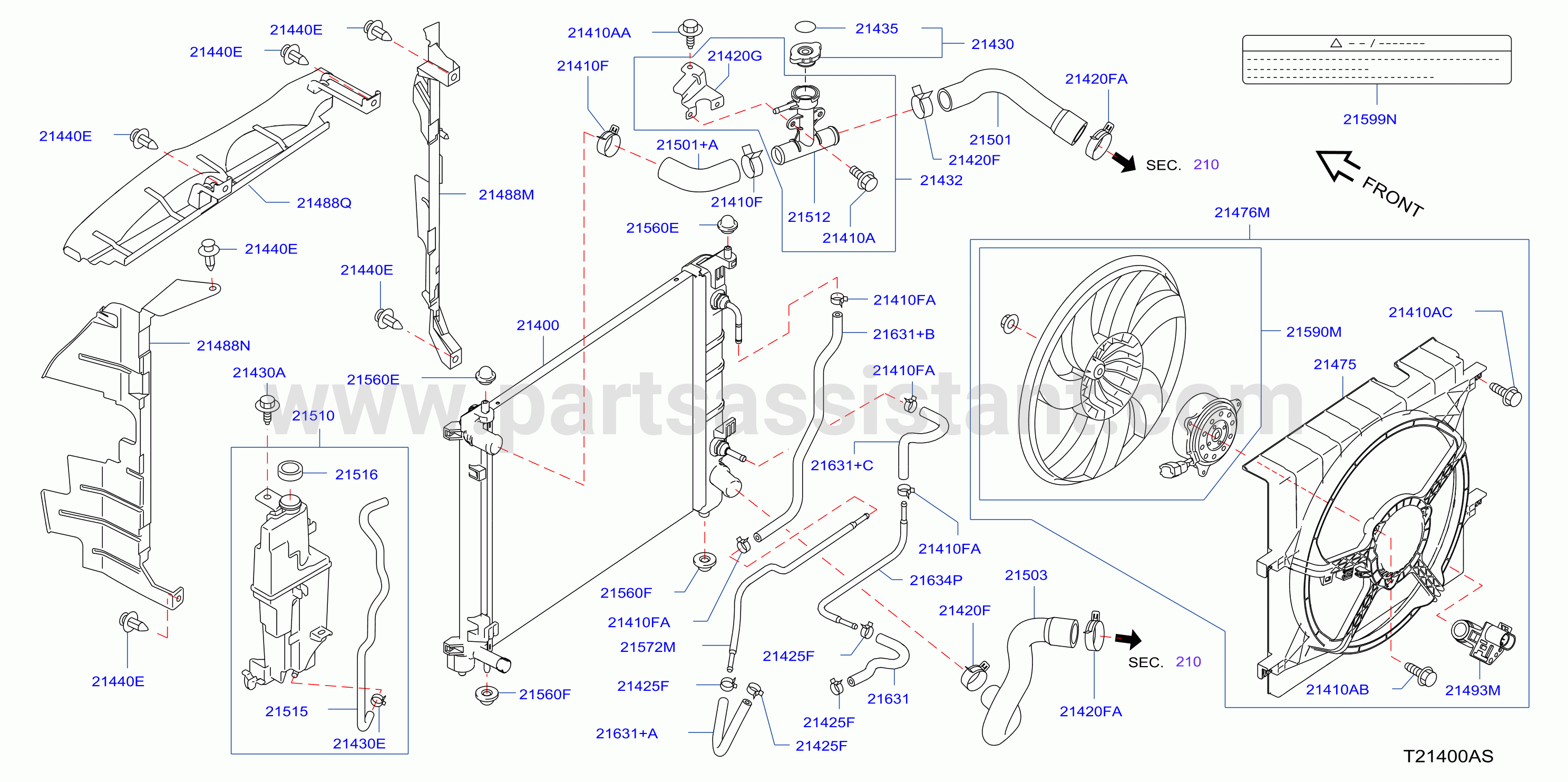 Radiator Shroud Inverter Cooling Fitting Parts