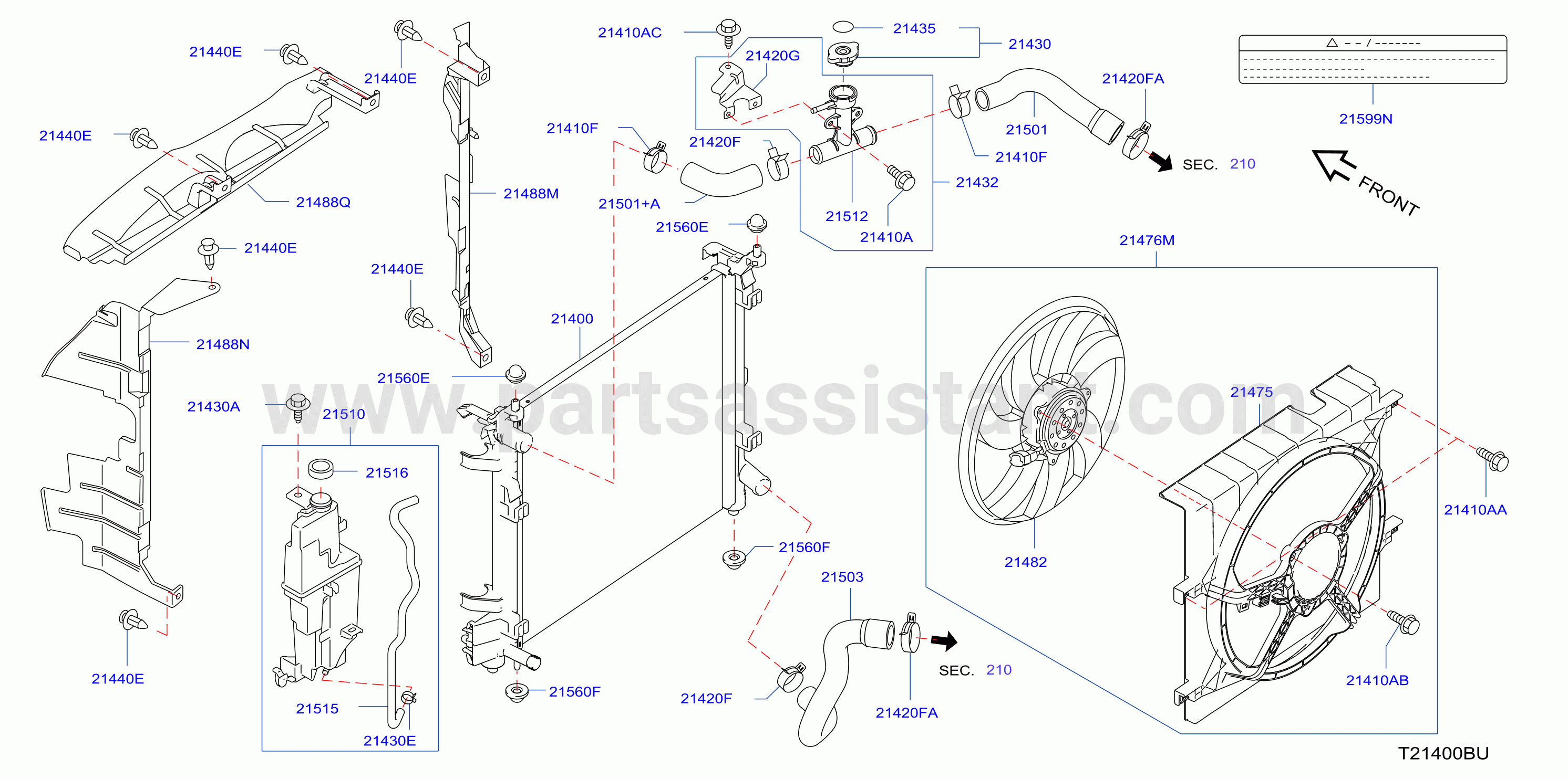 Radiator Shroud Inverter Cooling Fitting Parts