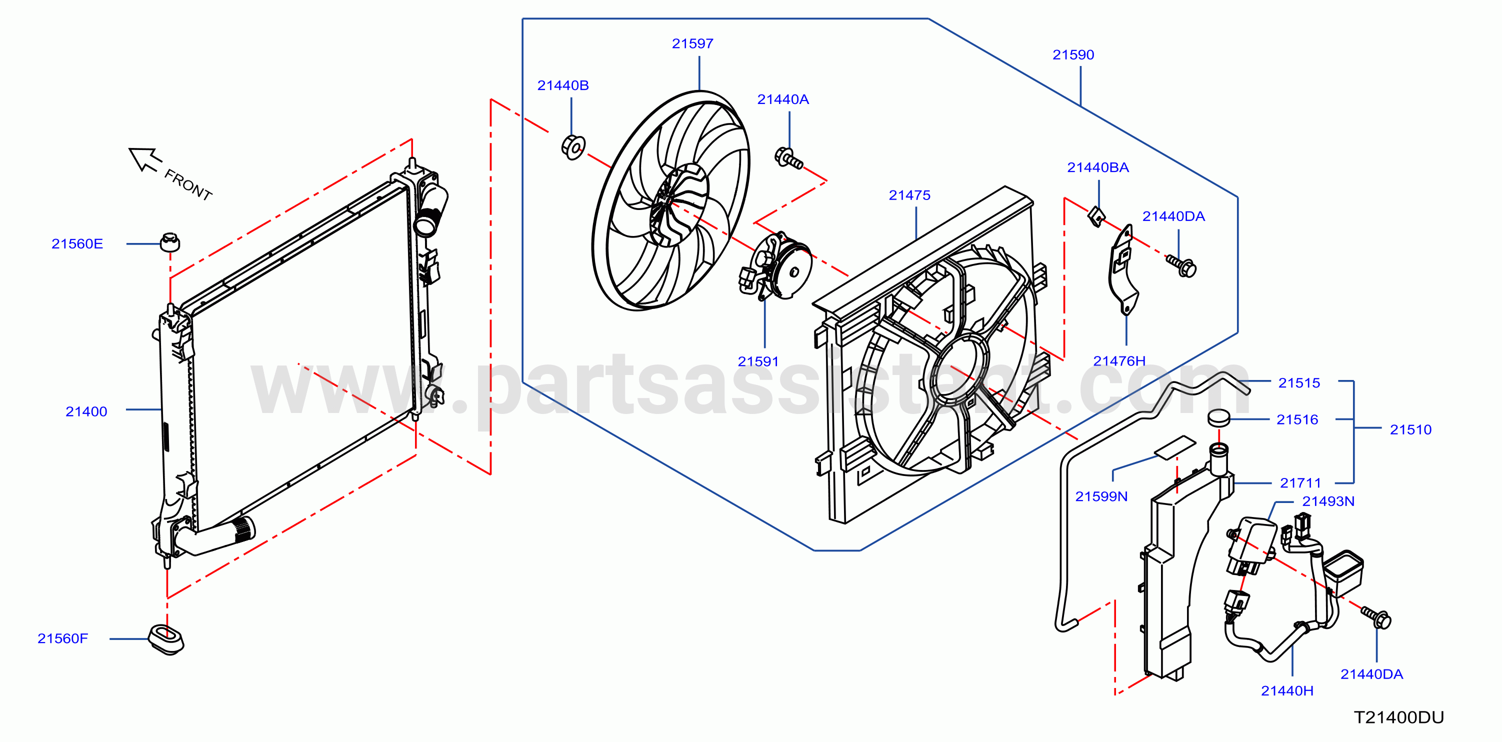 Radiator Shroud Inverter Cooling Fitting Parts