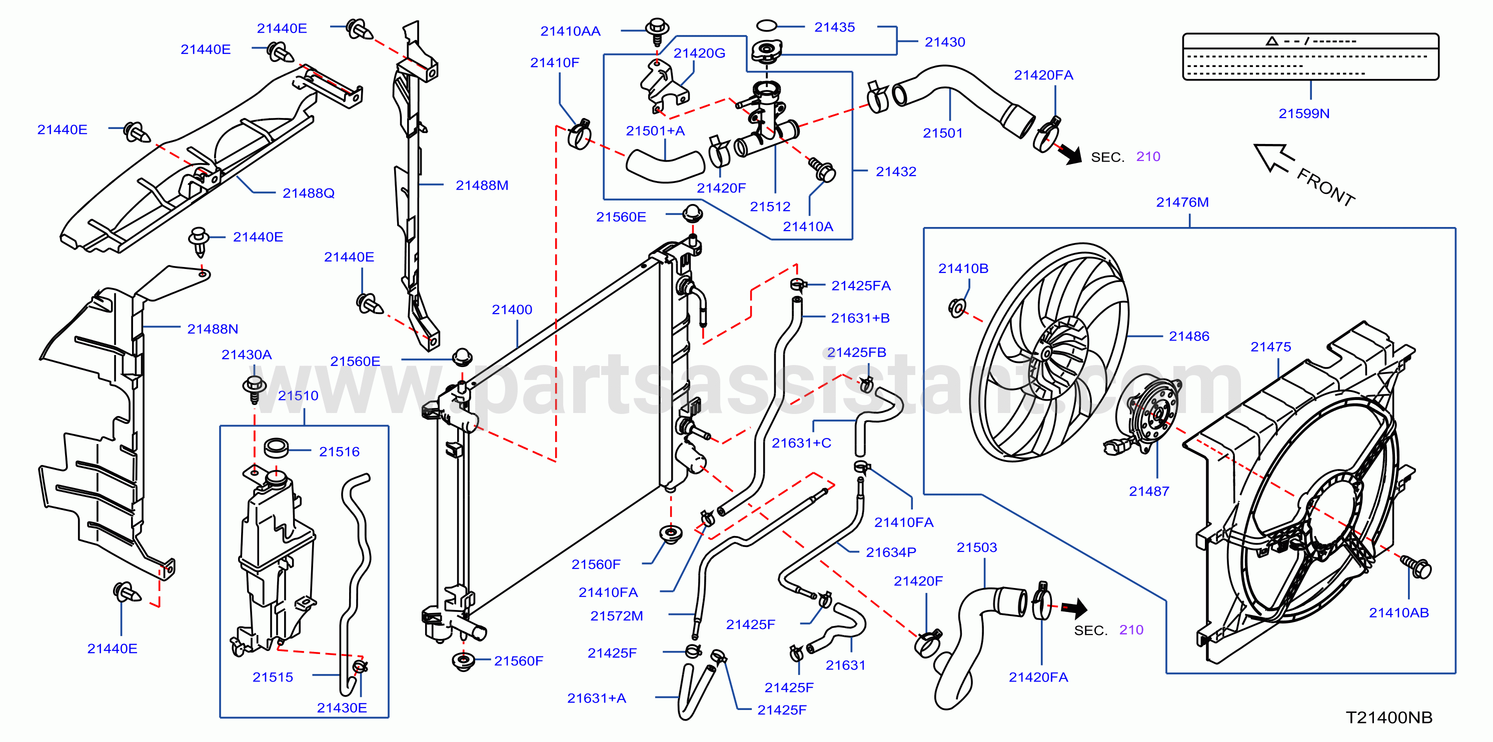 Radiator Shroud Inverter Cooling Fitting Parts