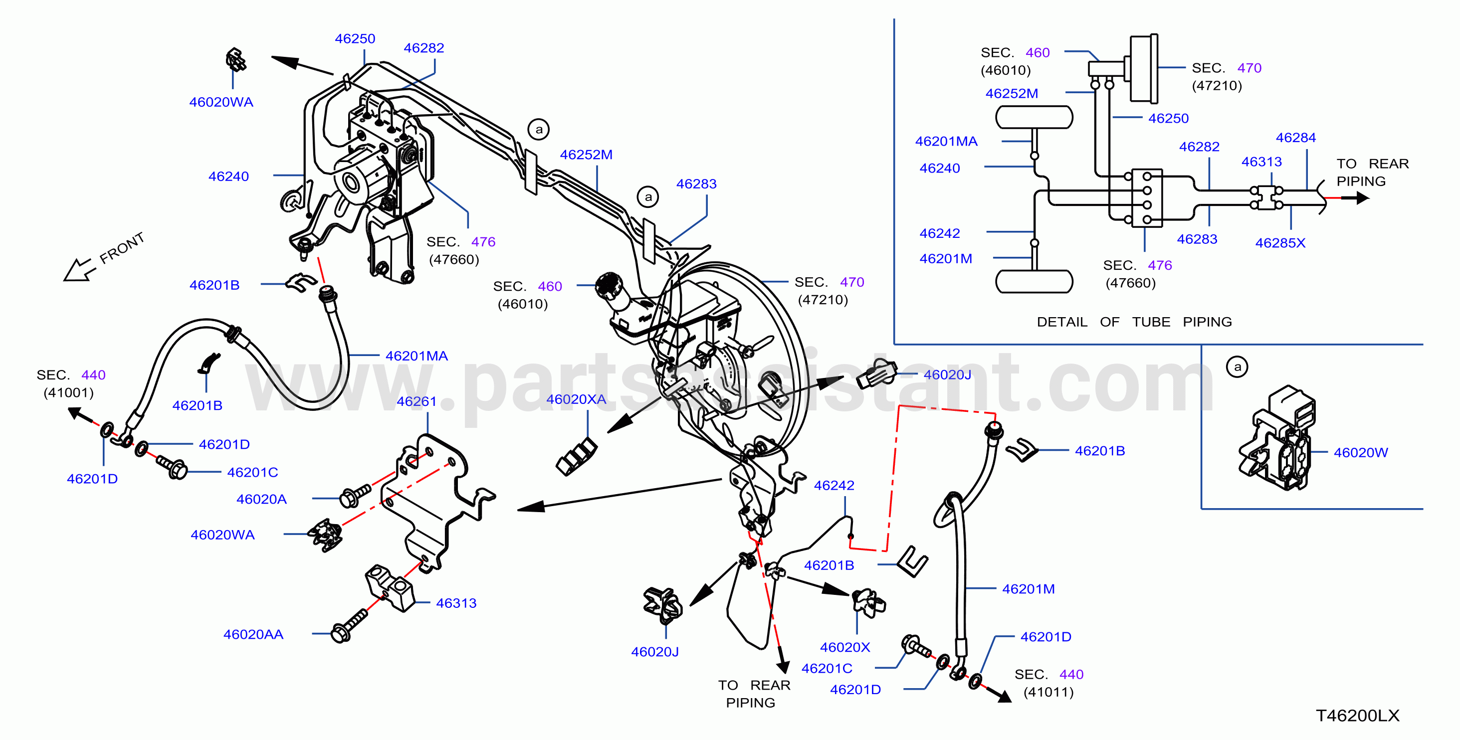 Brake Piping Control Front Piping