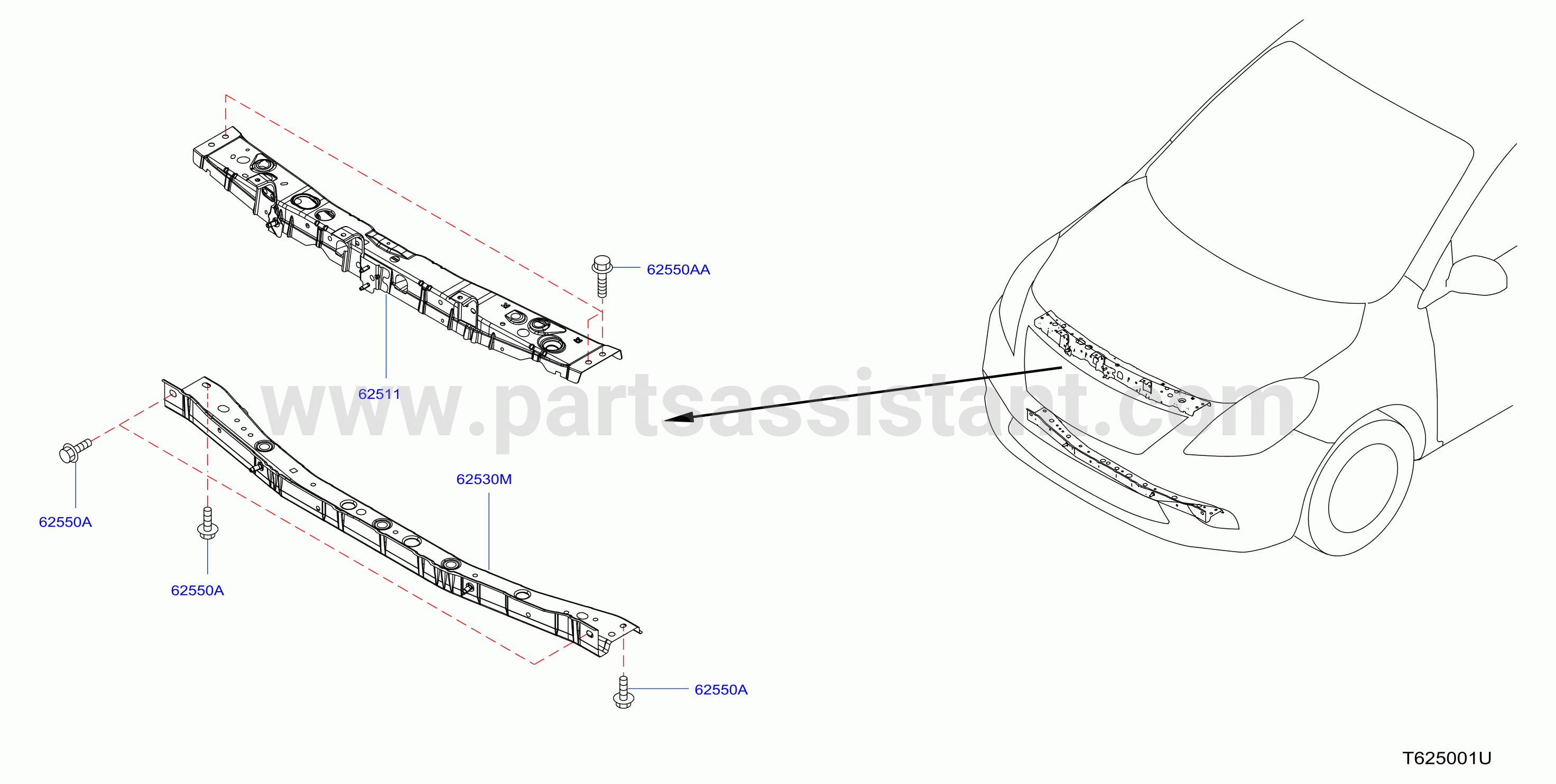 Front Apron Radiator Core Support