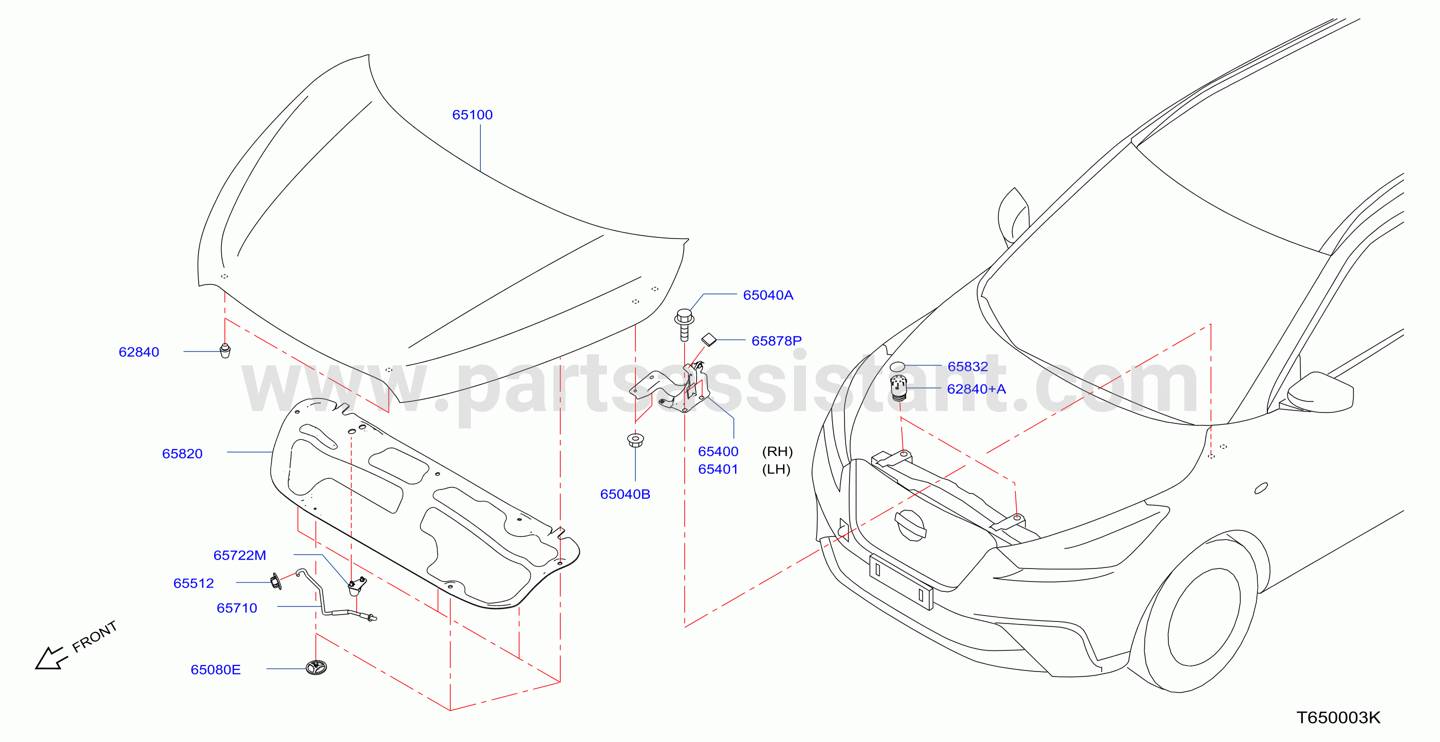 Hood Panel Hinge Fitting