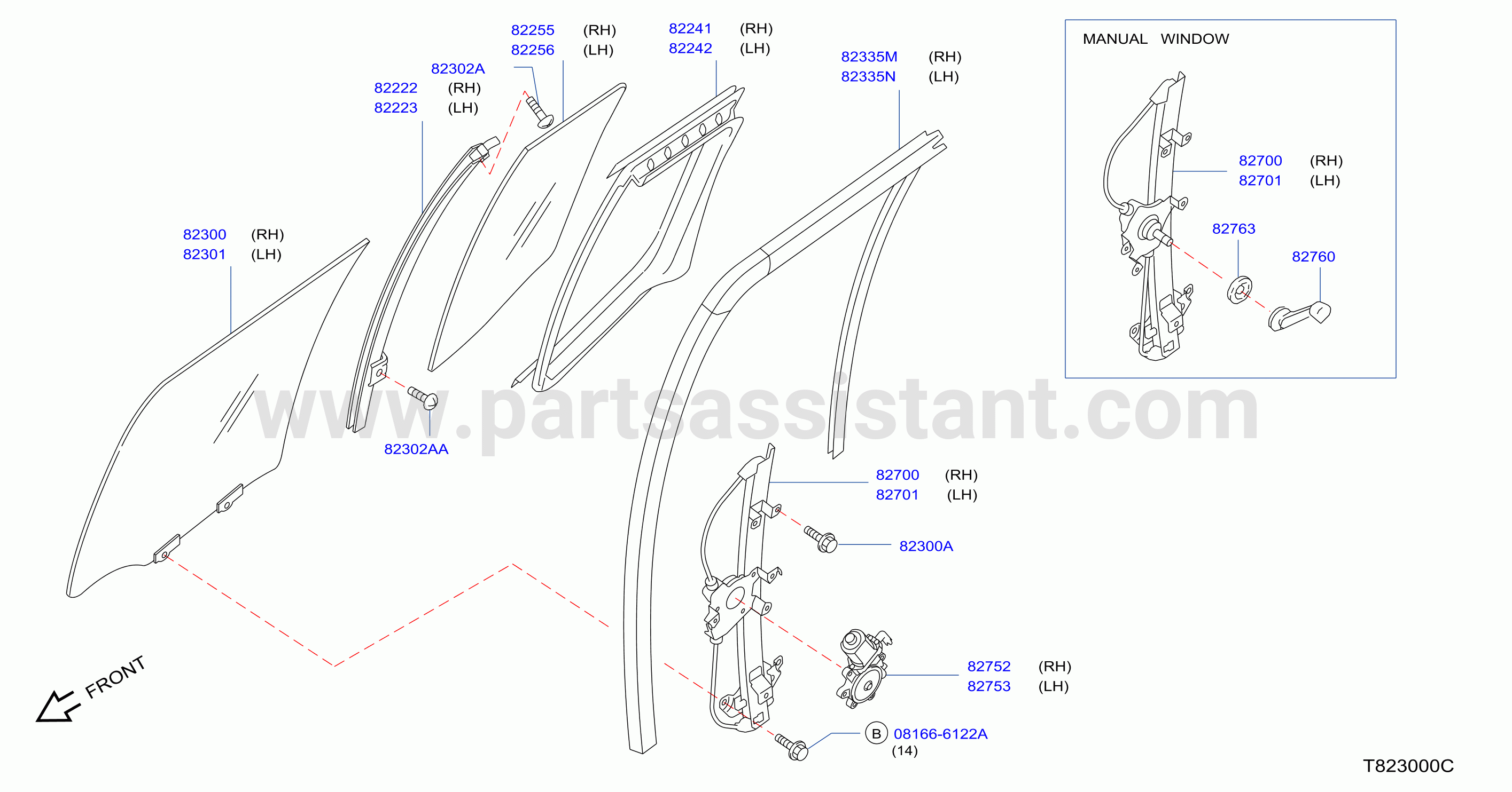 Rear Door Window Regulator