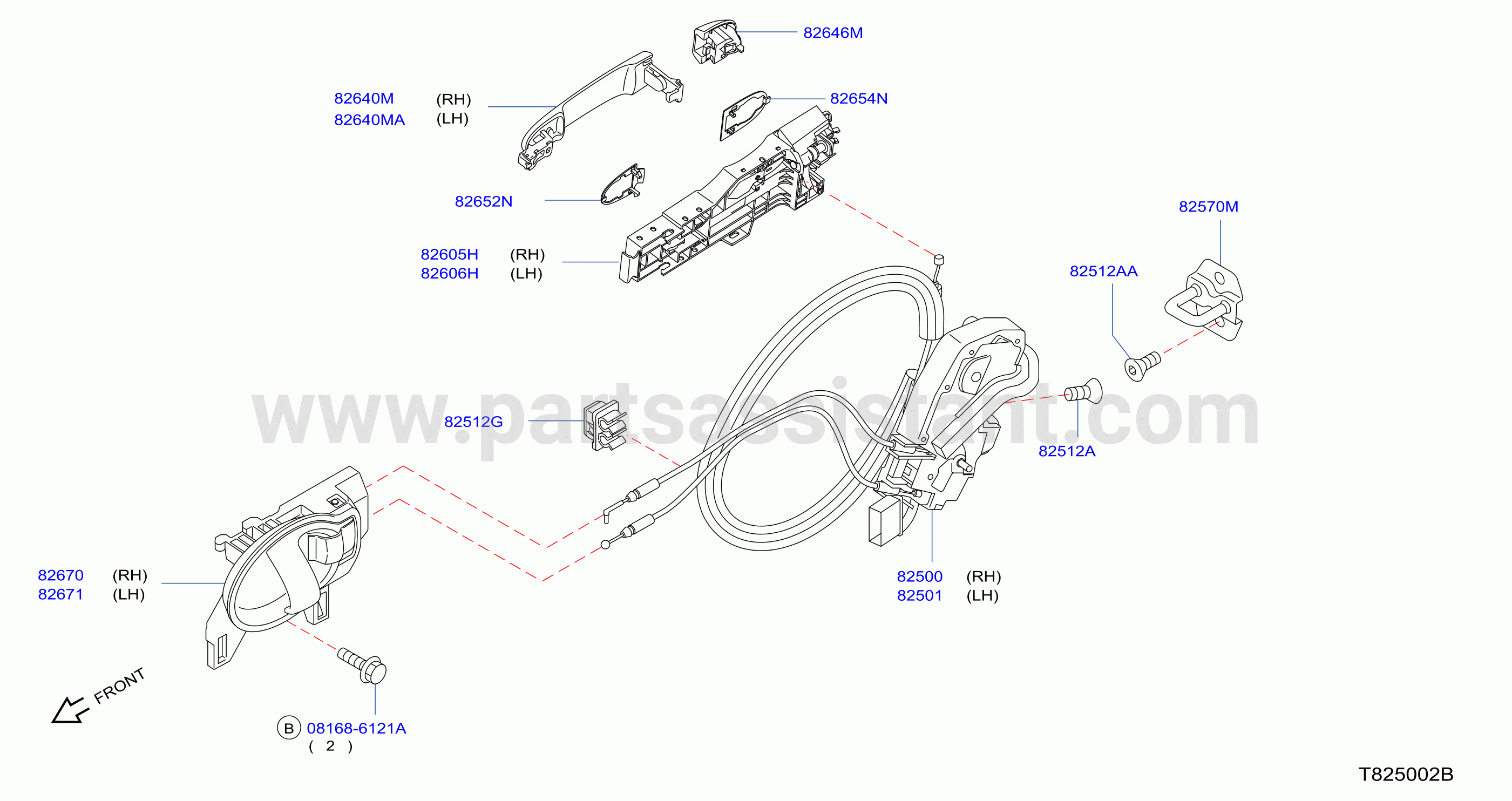 Rear Door Lock Handle