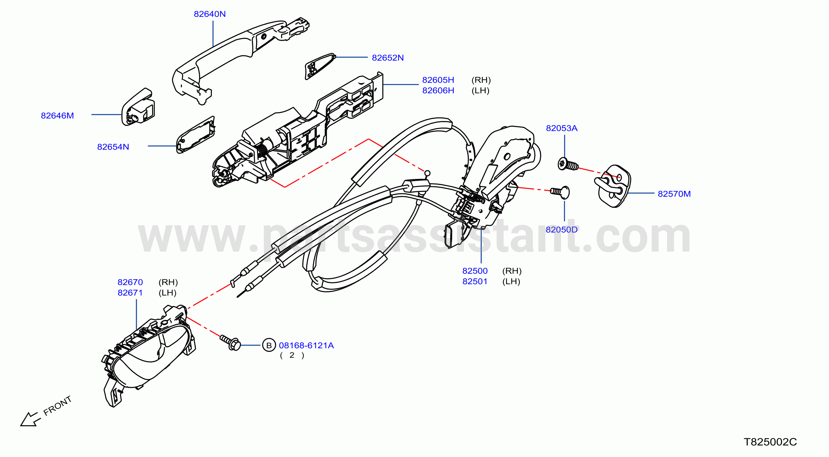 Rear Door Lock Handle