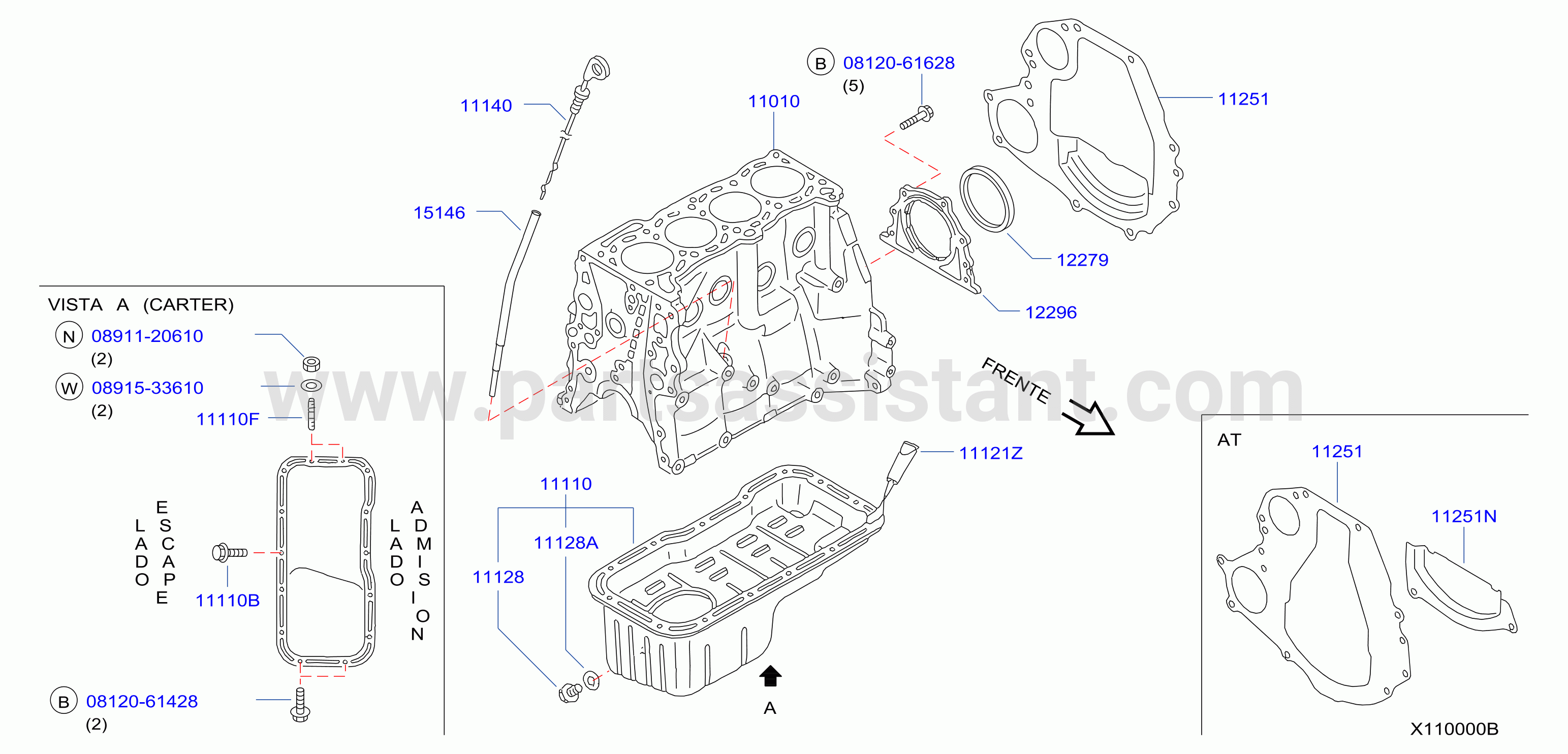 Cylinder Block Oil Pan Assembly