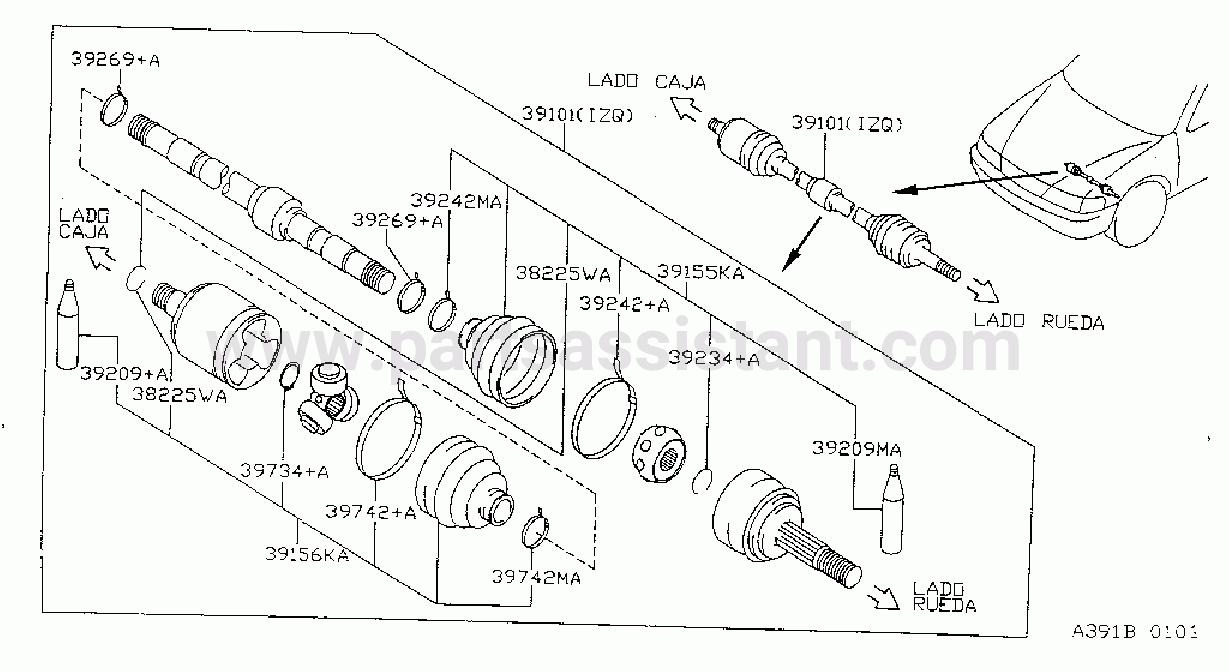 Front Drive Shaft Lh