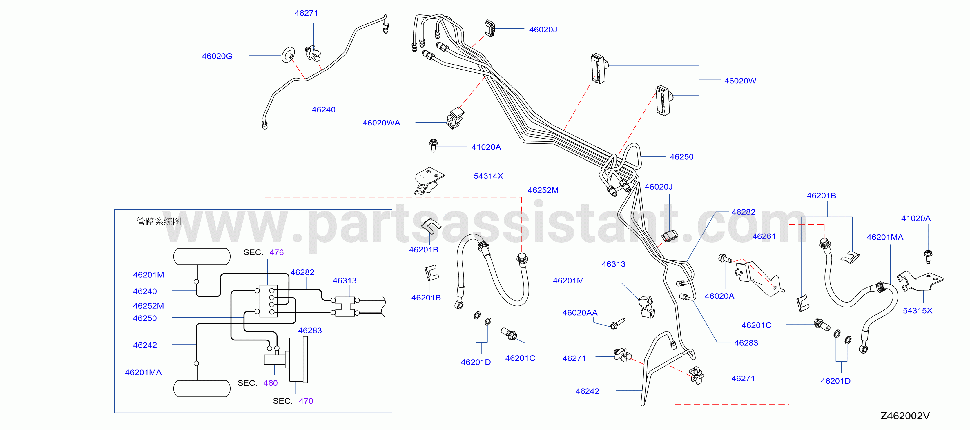 Brake Piping Control Front Piping