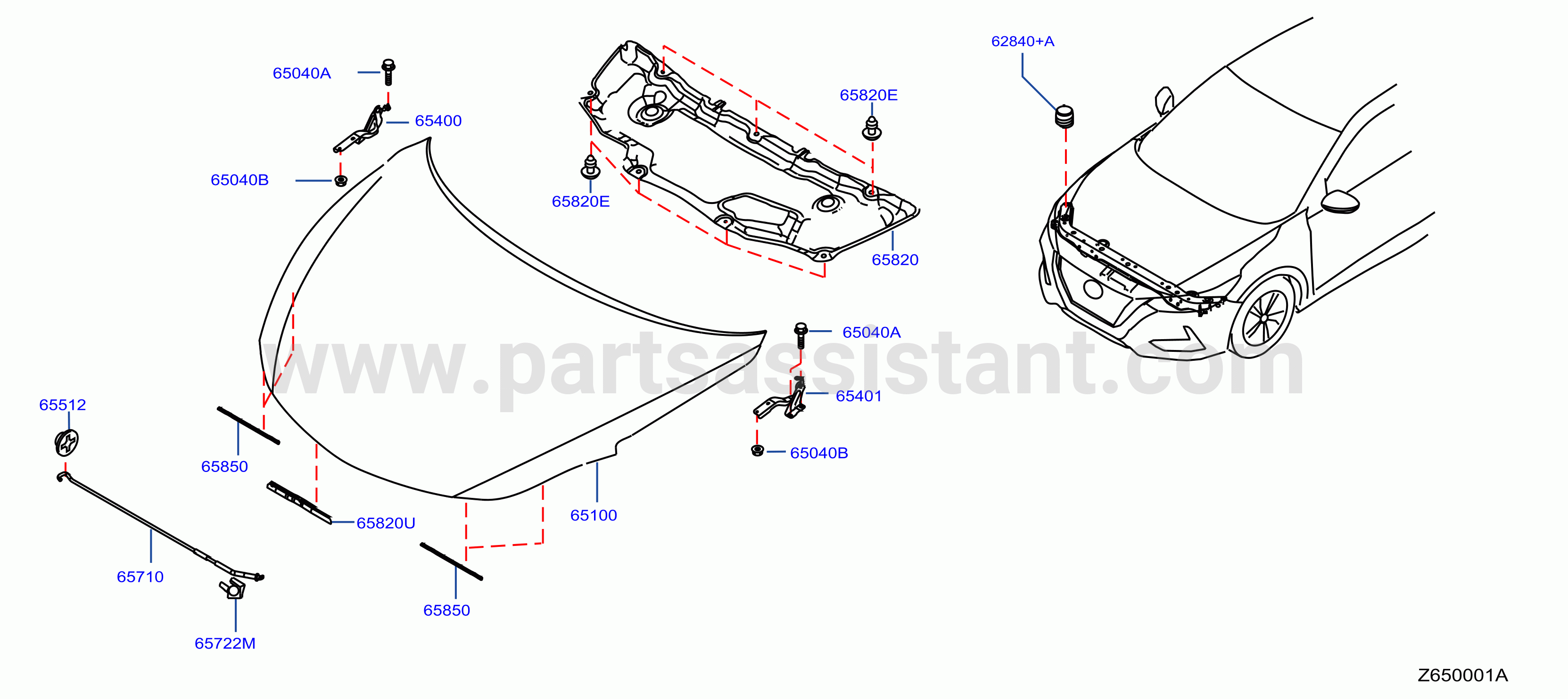 Hood Panel Hinge Fitting