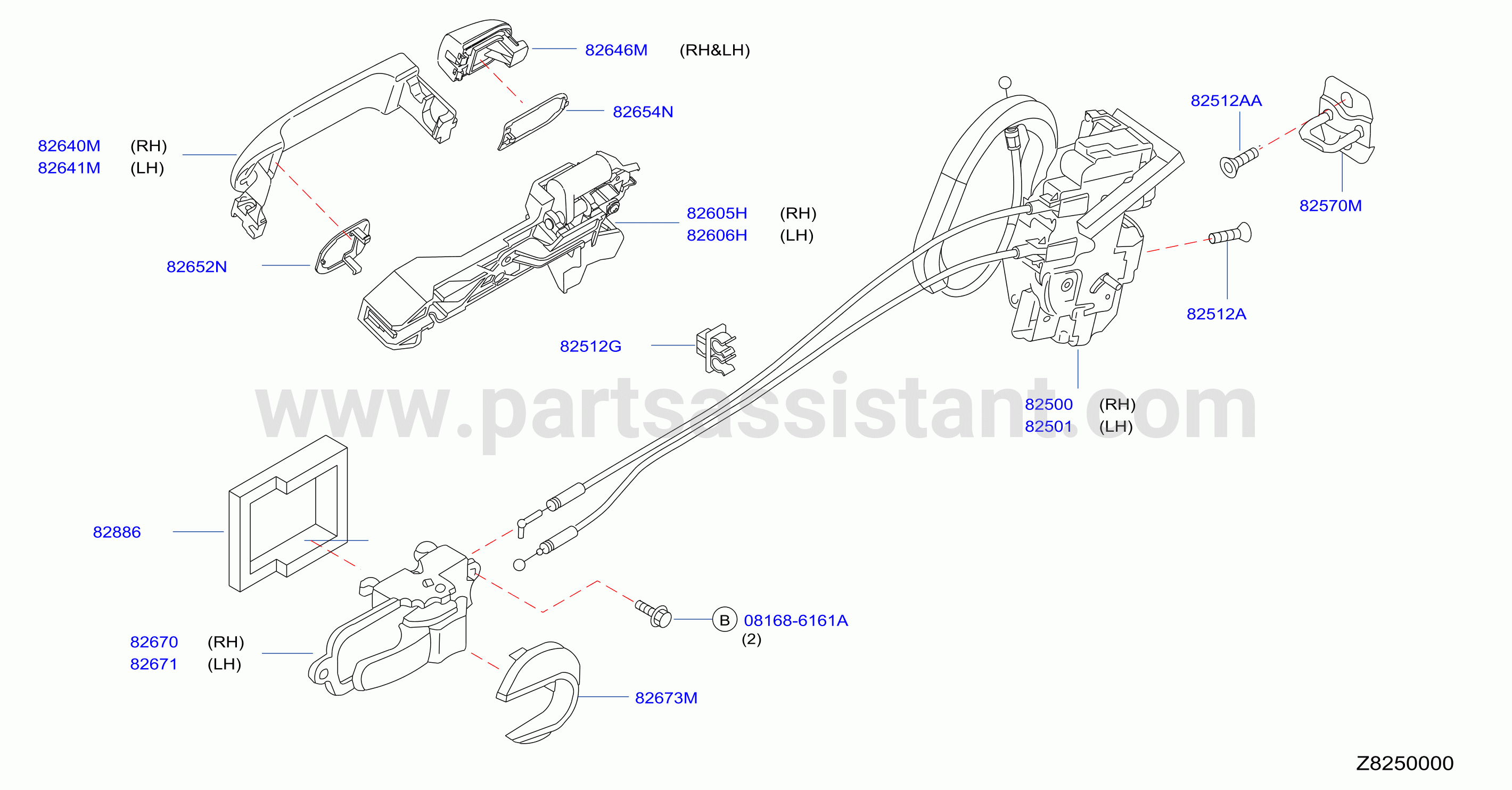 Rear Door Lock Handle